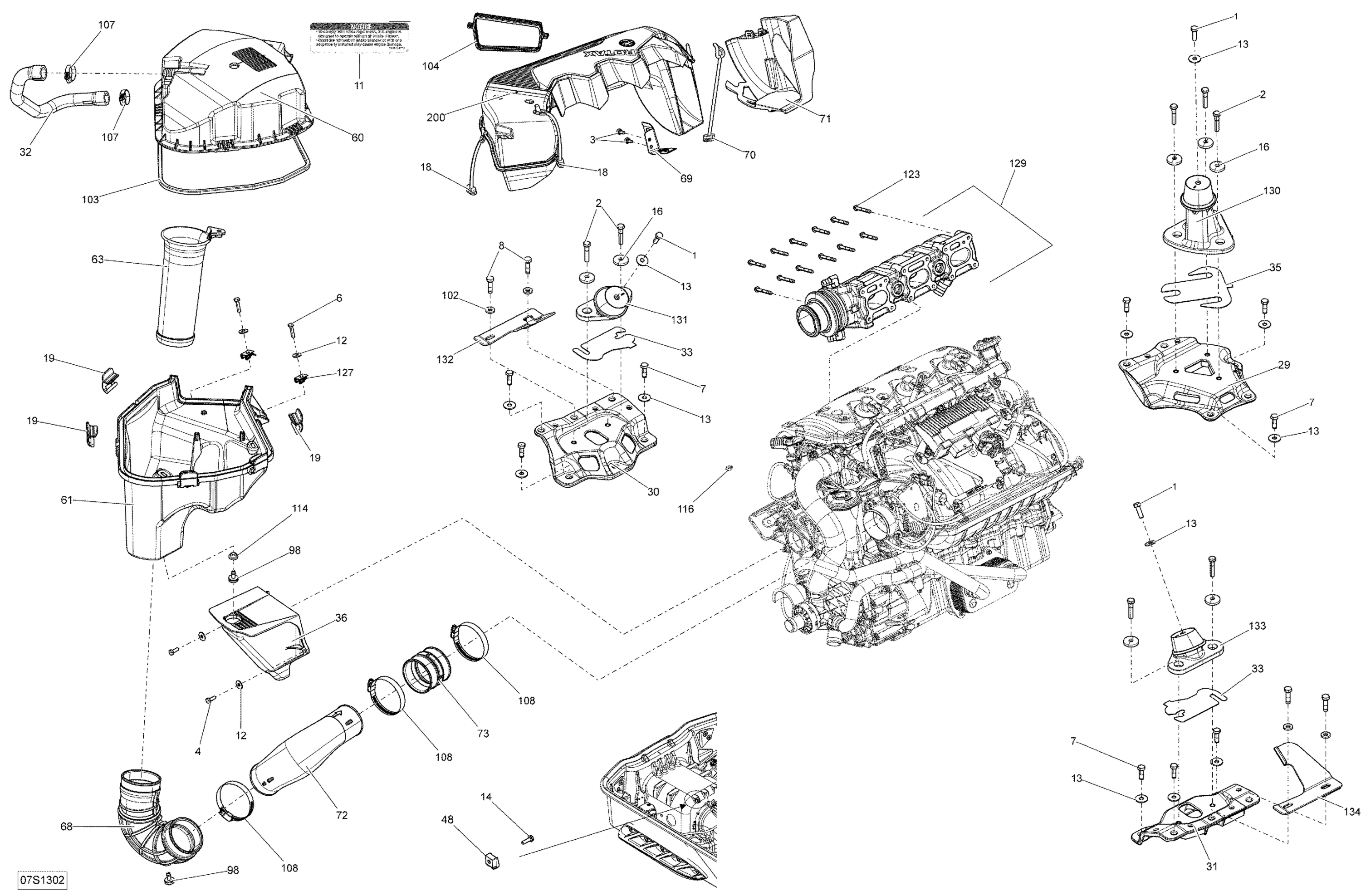 Engine And Air Intake Silencer