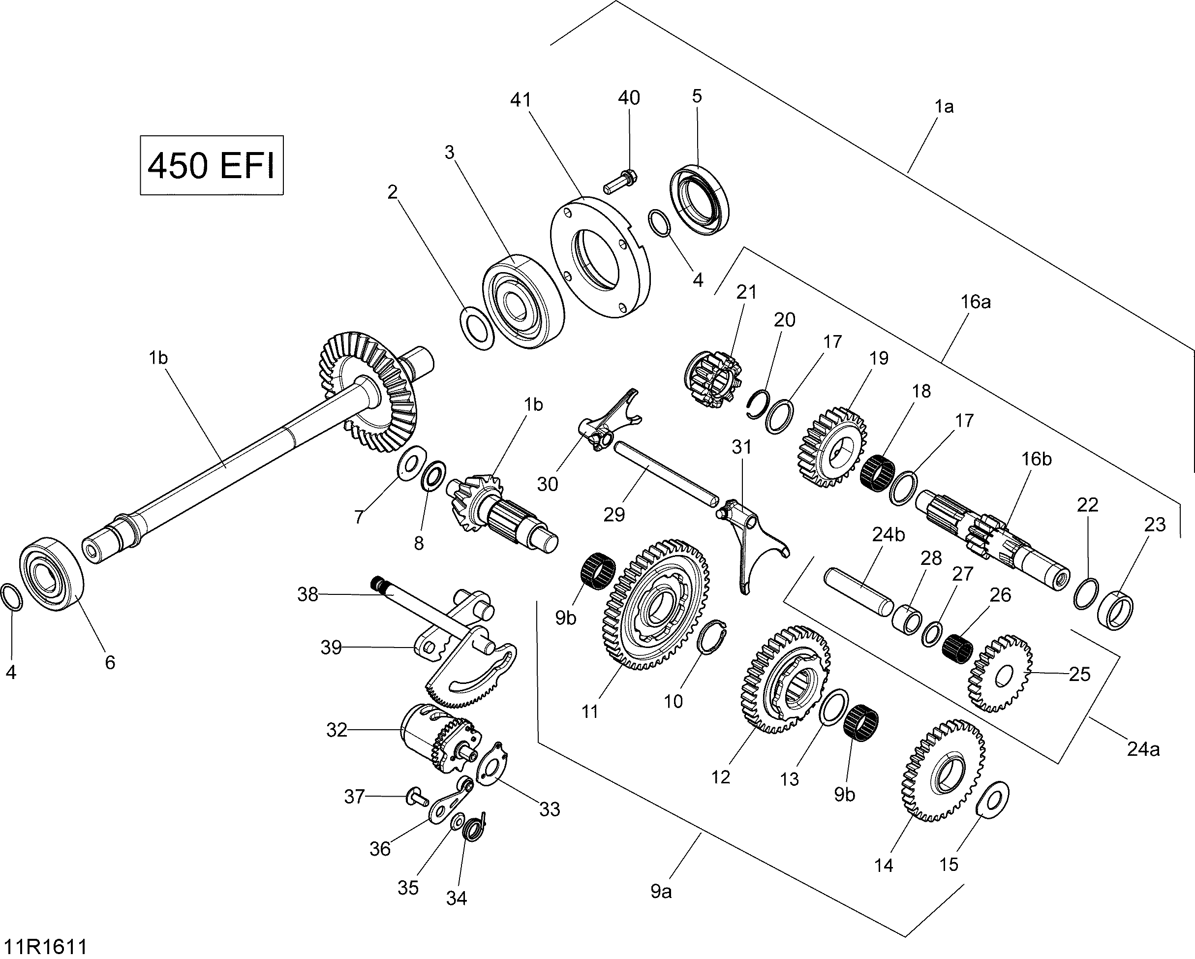 Схема узла: Gear Shift - 450 EFI