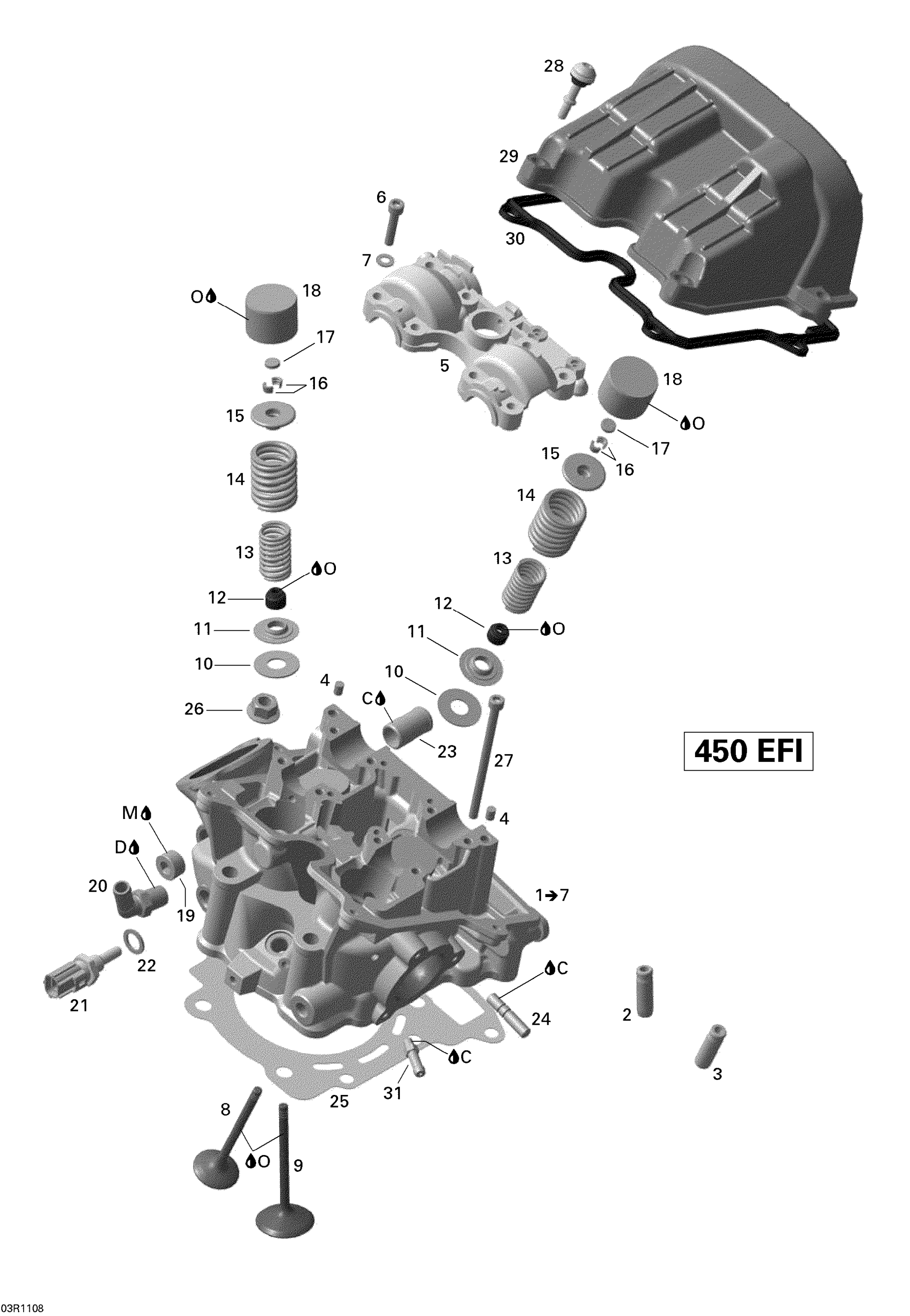 Схема узла: Cylinder Head