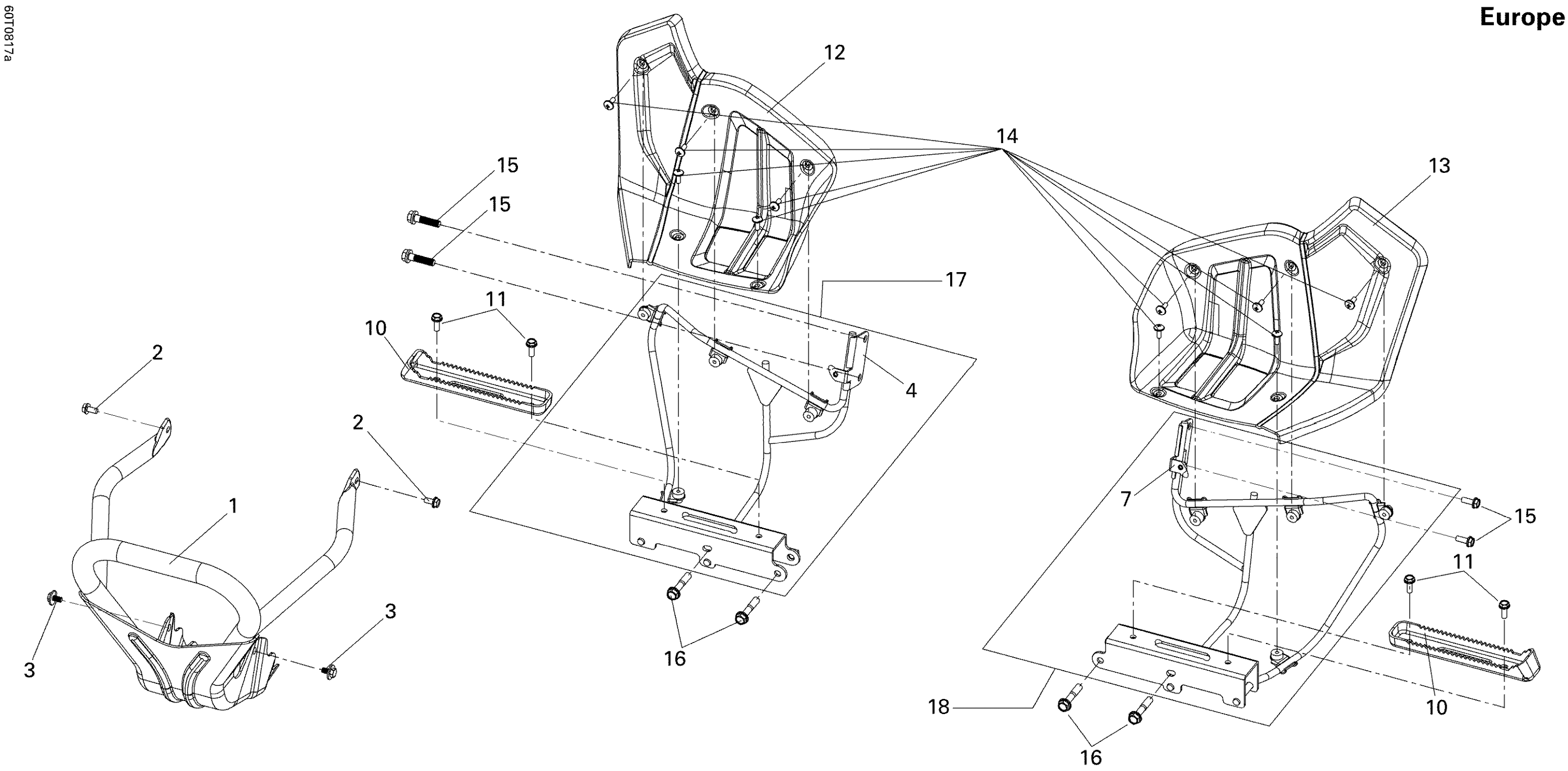 Схема узла: Front Bumper And Footrests