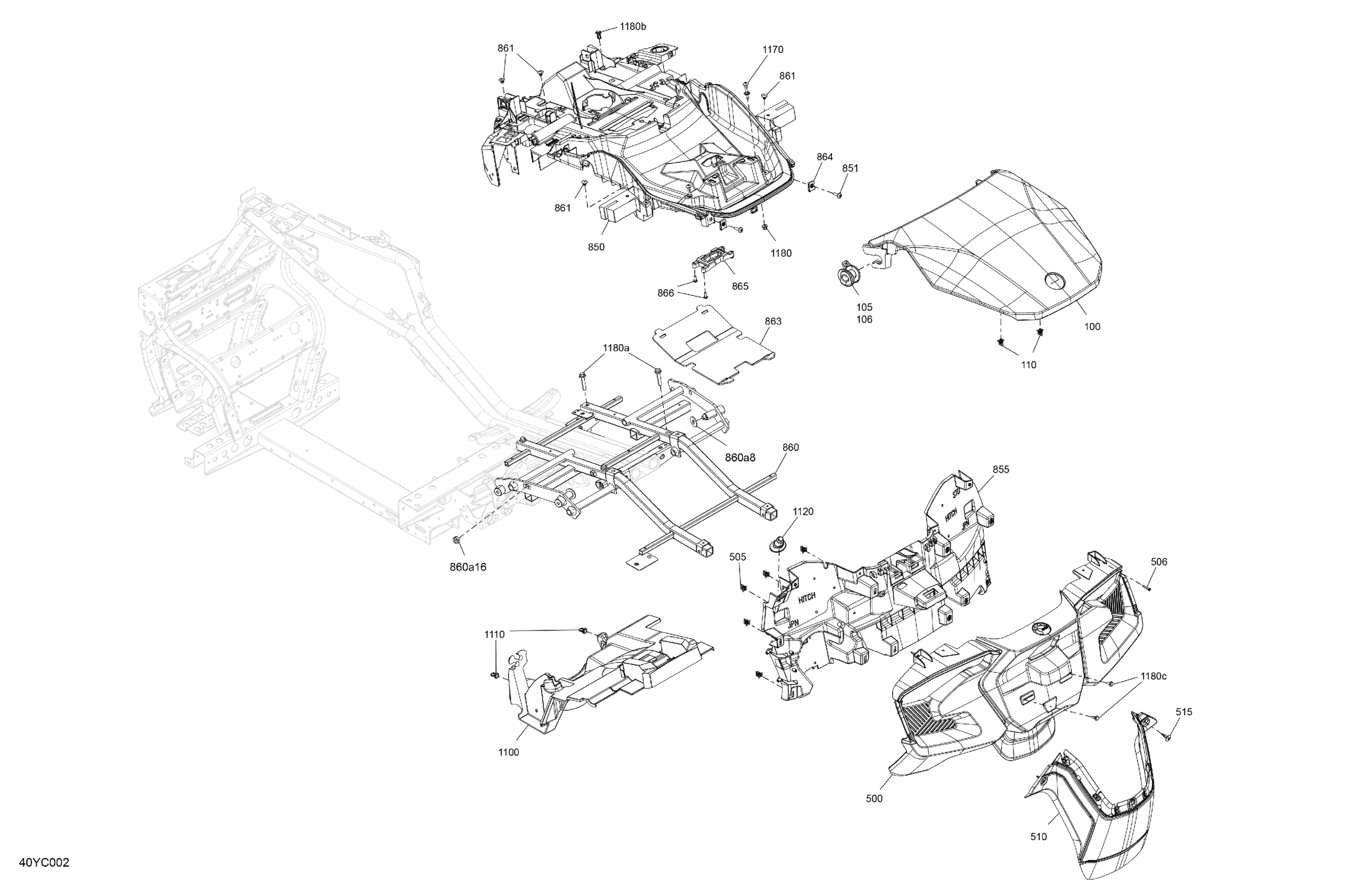 Схема узла: Body - Cargo Structure And Rear Fenders