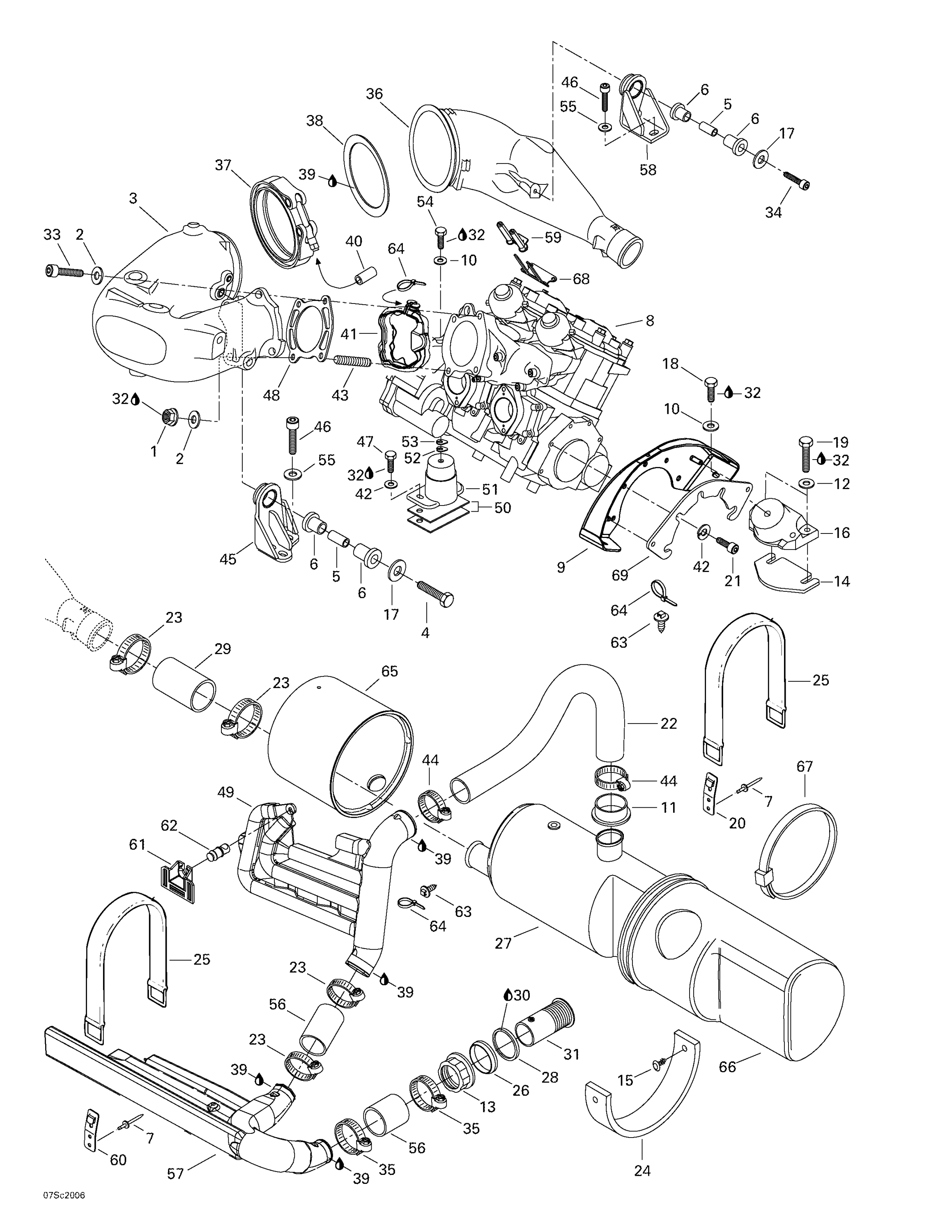 Engine Support And Muffler