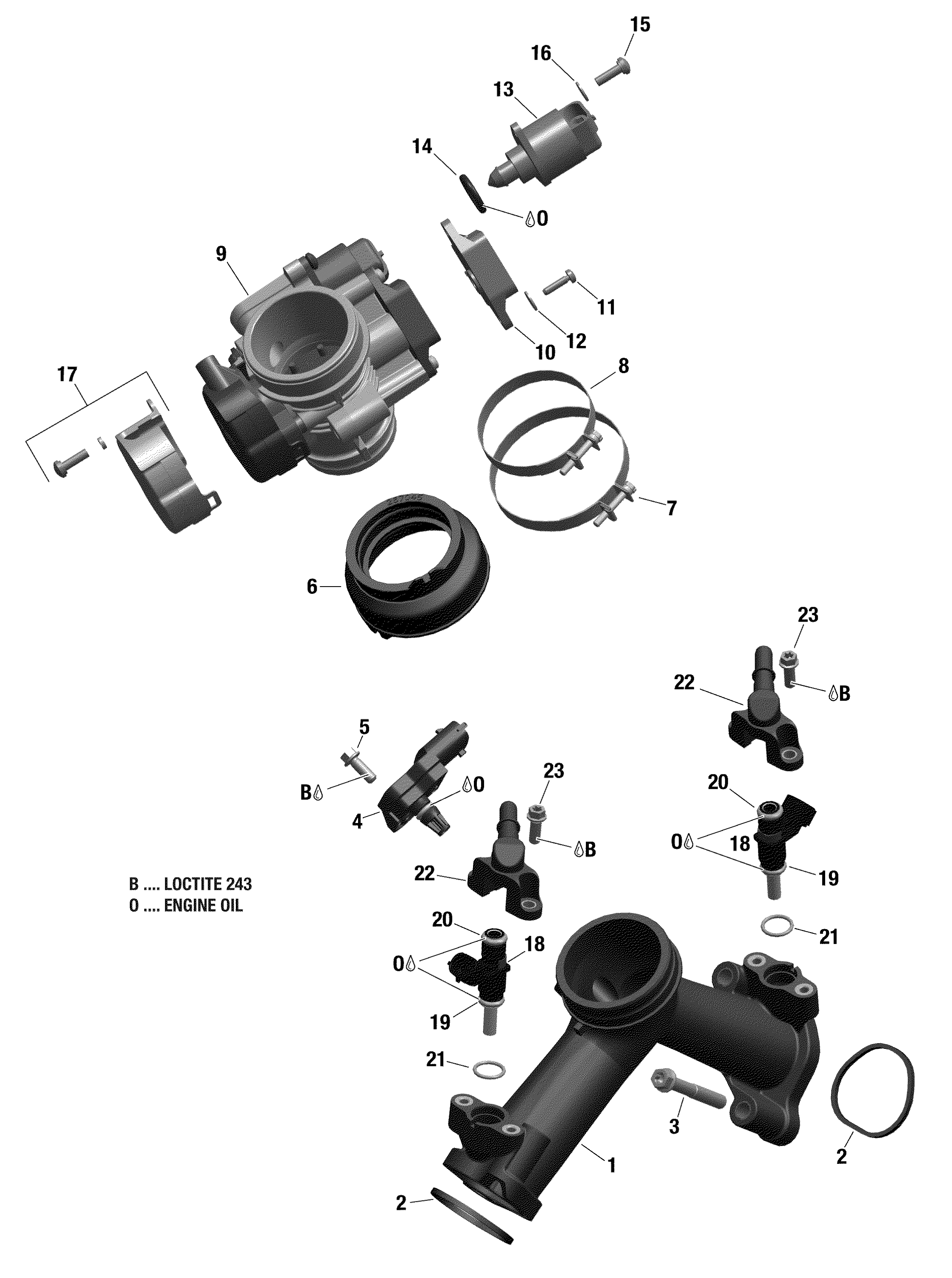 Air Intake Manifold And Throttle Body - 211