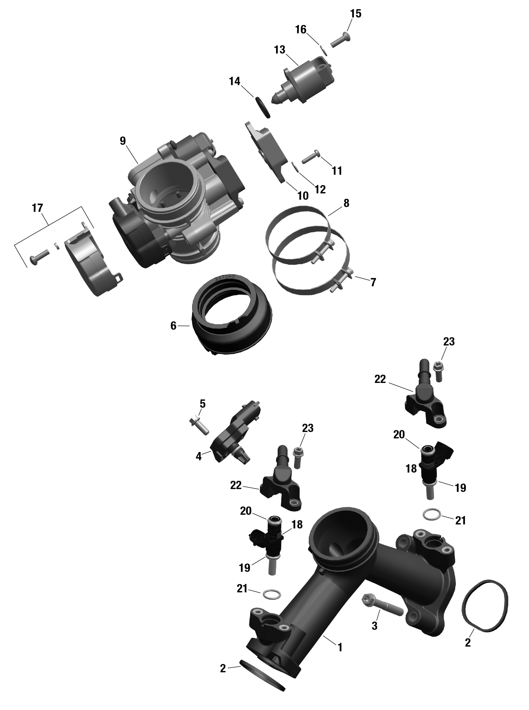 ROTAX - Air Intake Manifold And Throttle Body