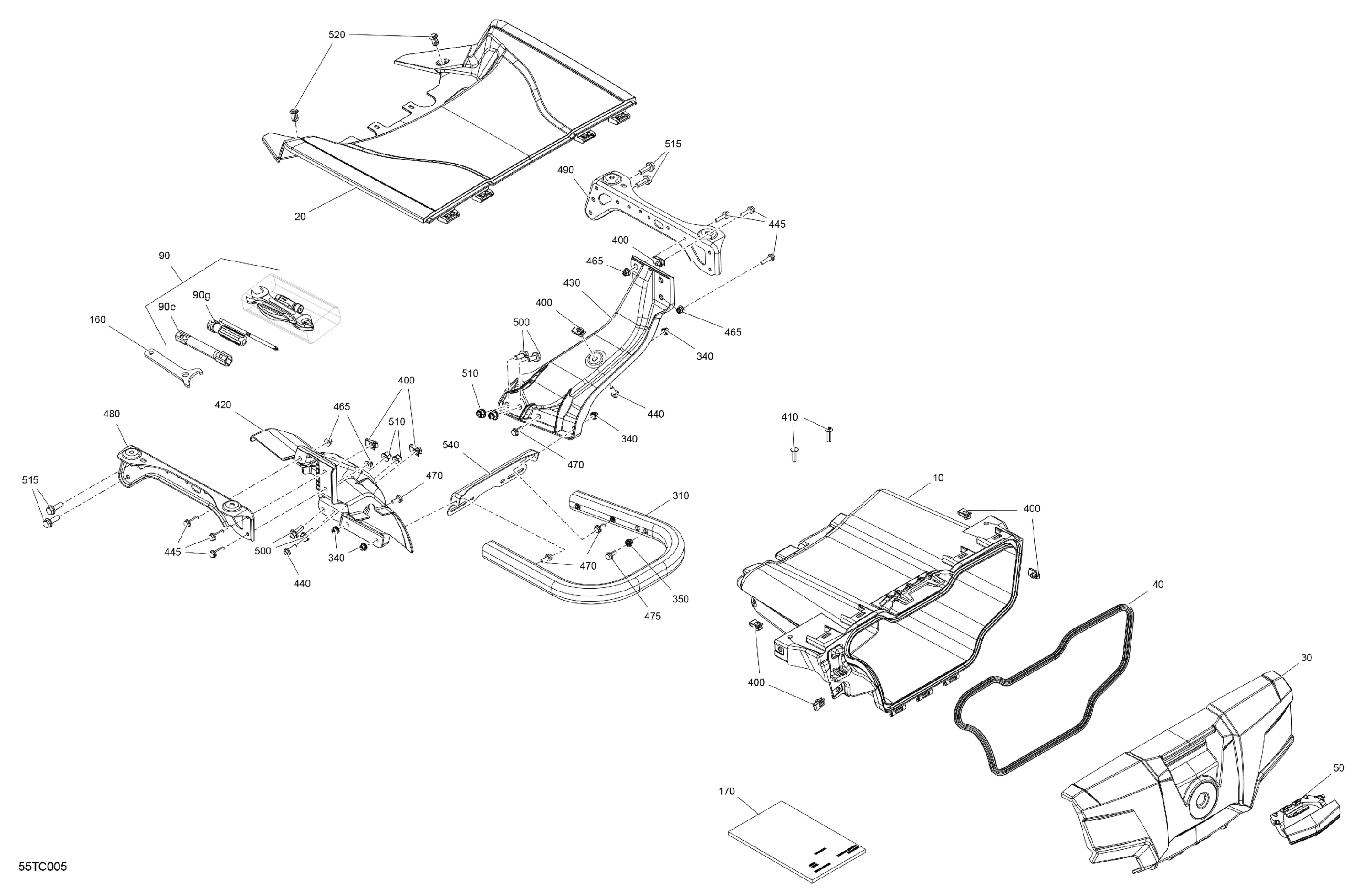 Body - Front Storage Tray