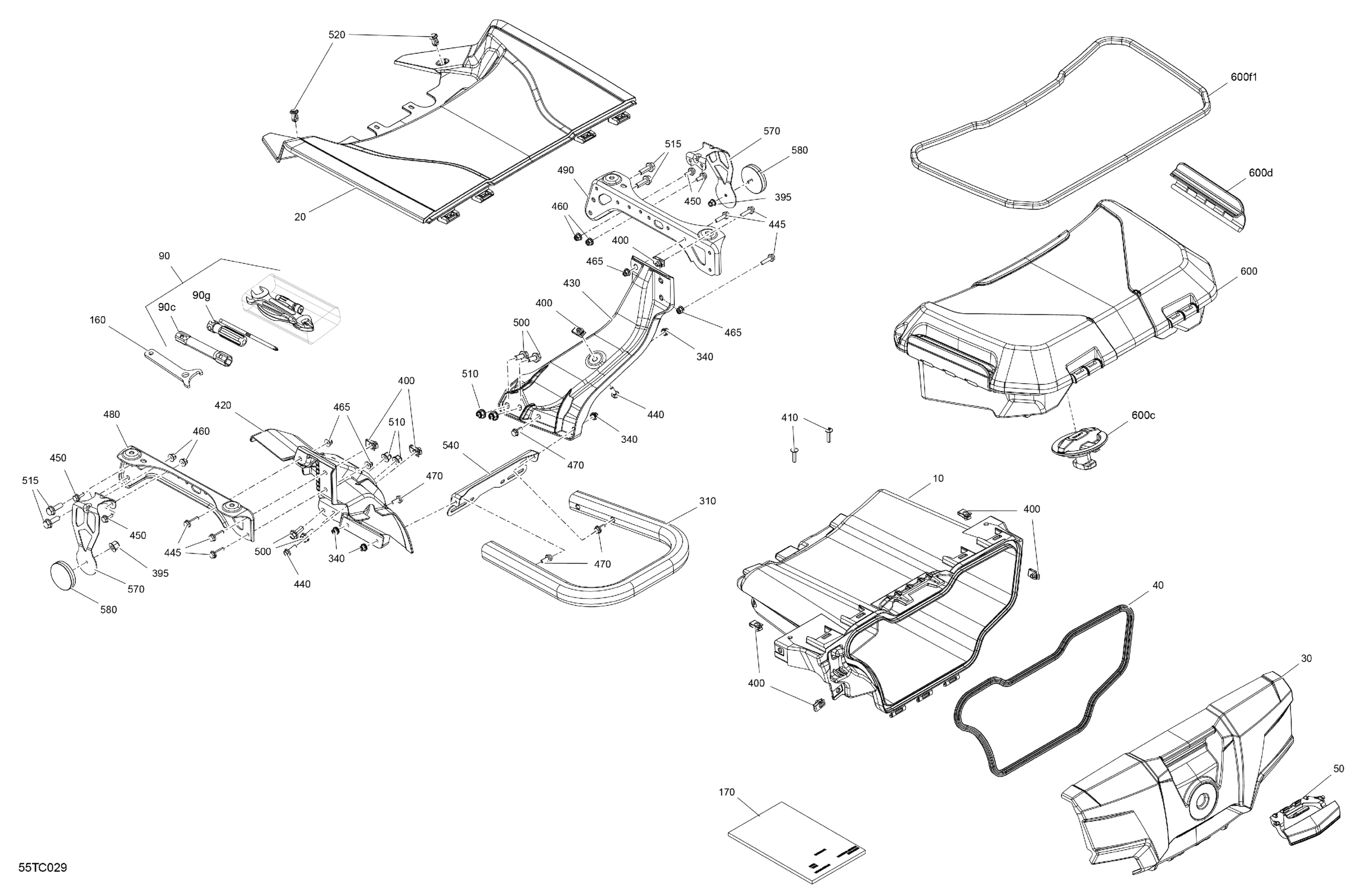 Body - Front Storage Tray