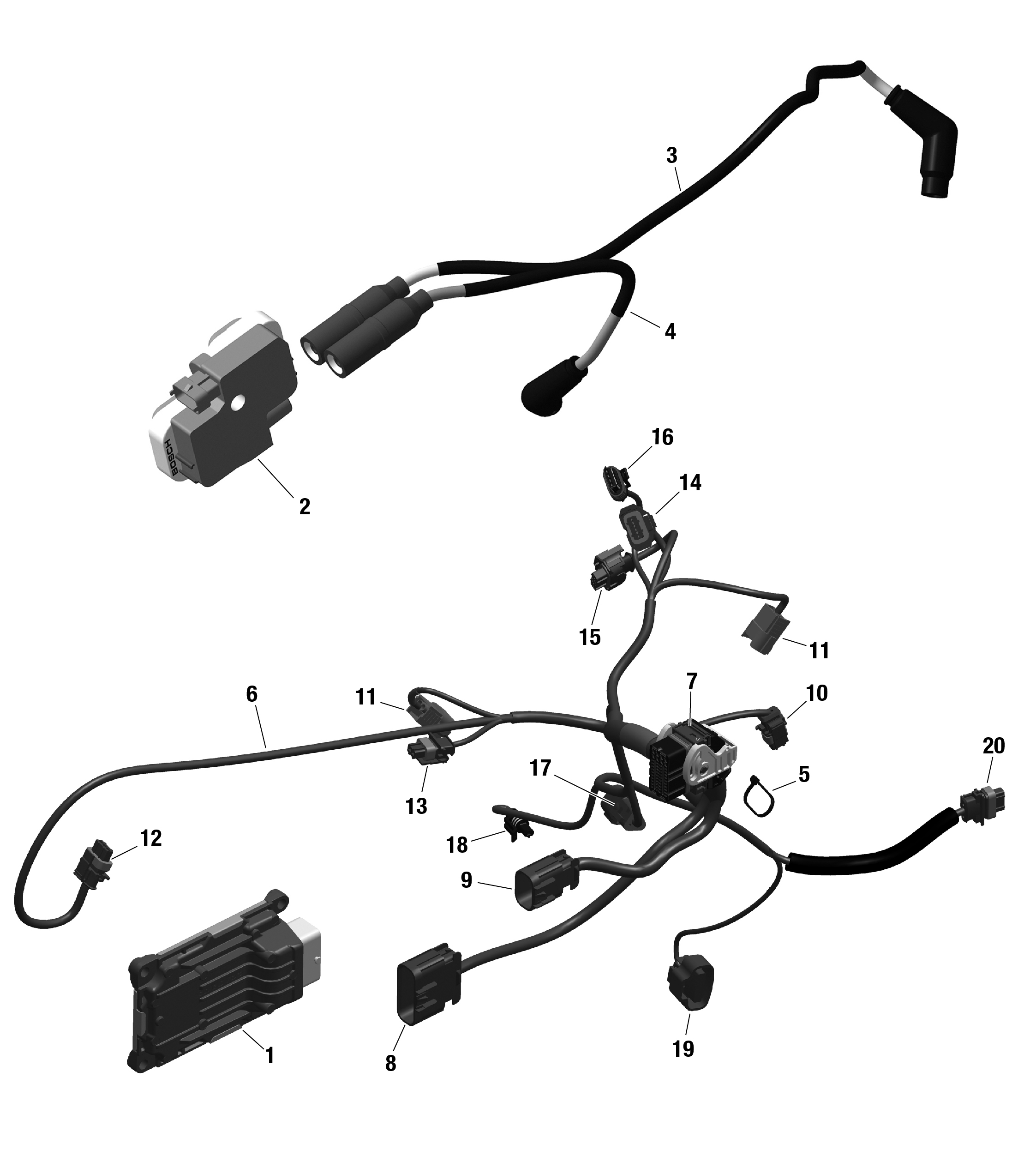 Rotax - Engine Harness And Electronic Module - 211