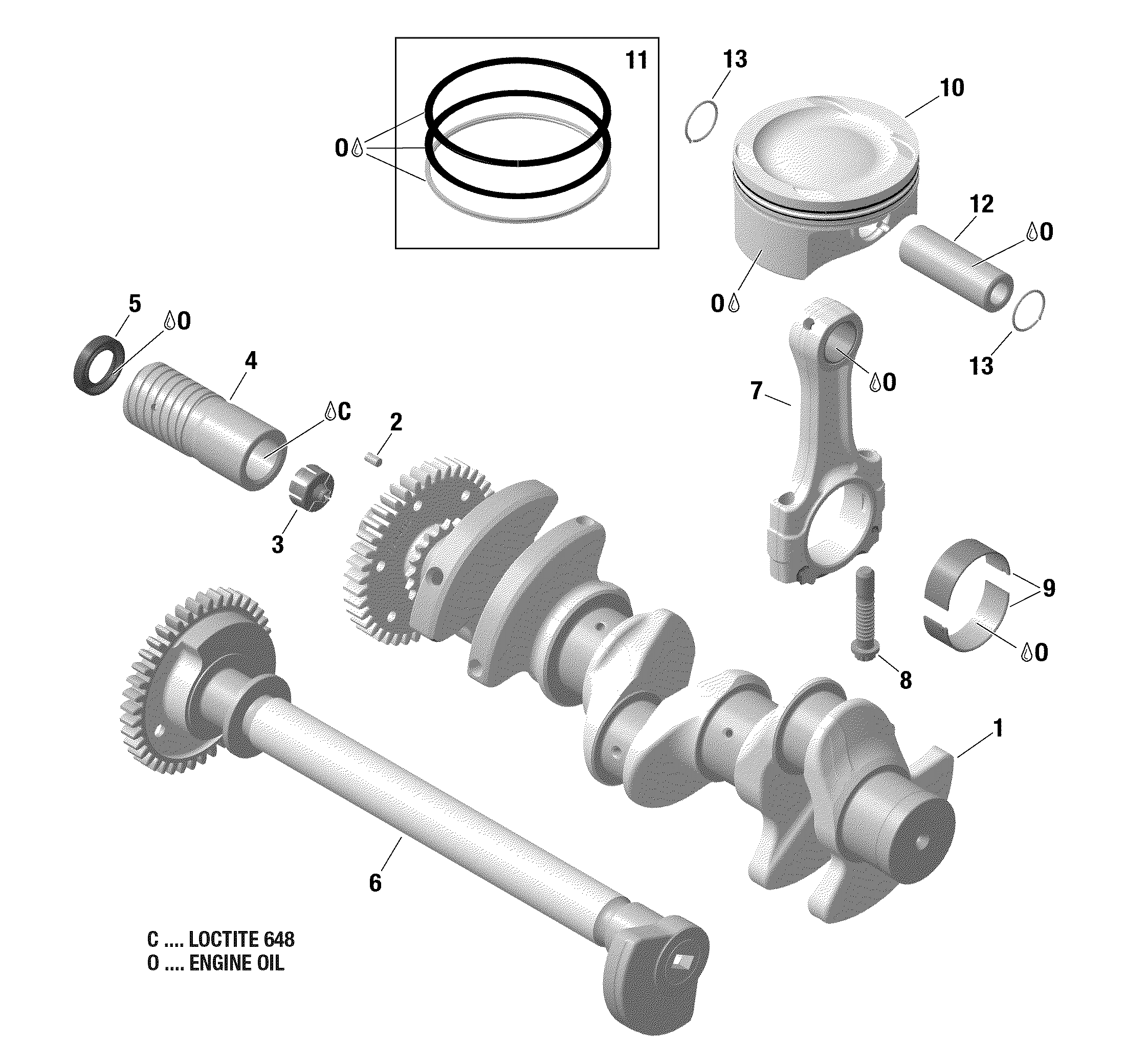 Crankshaft, Pistons And Balance Shaft