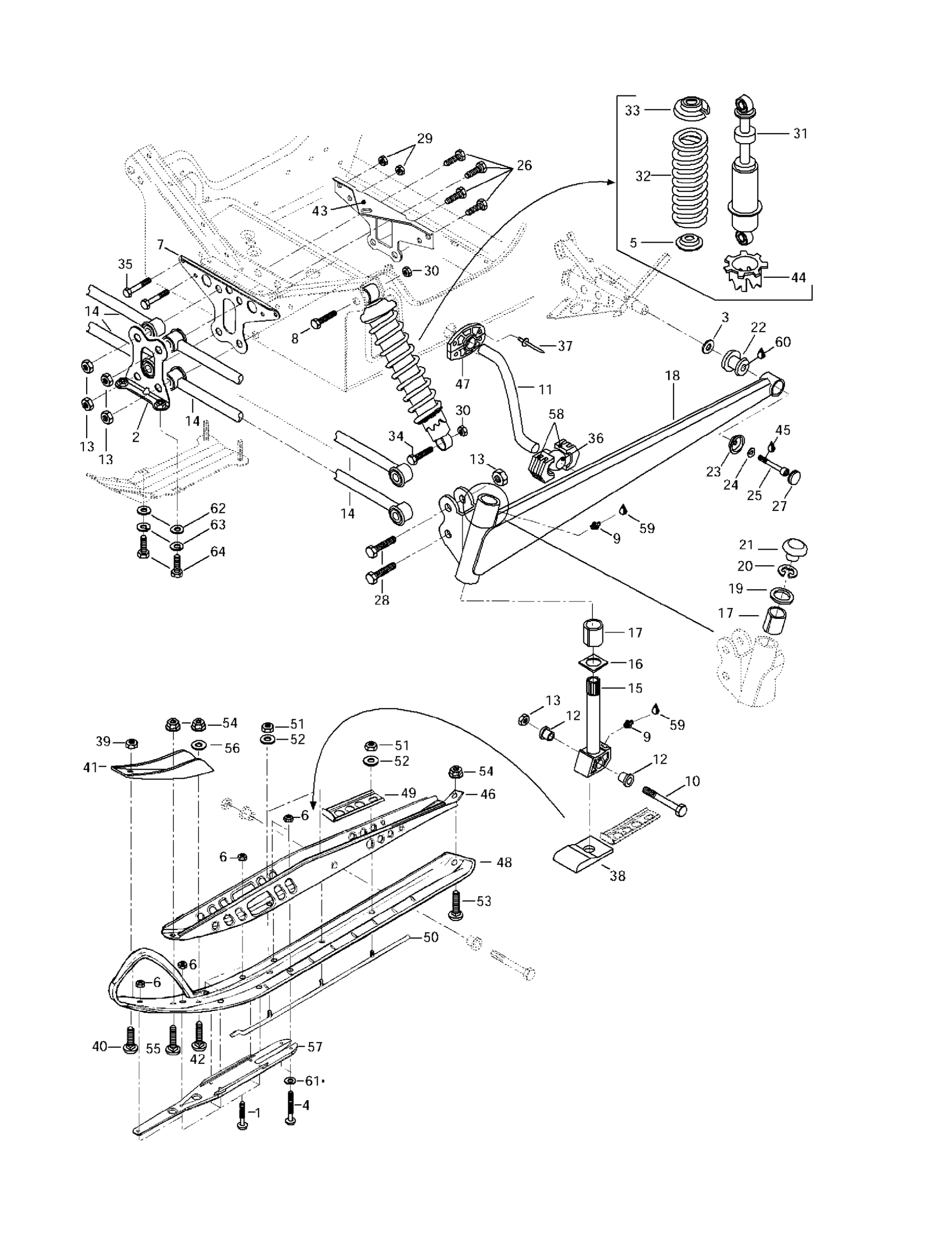 Front Suspension And Ski