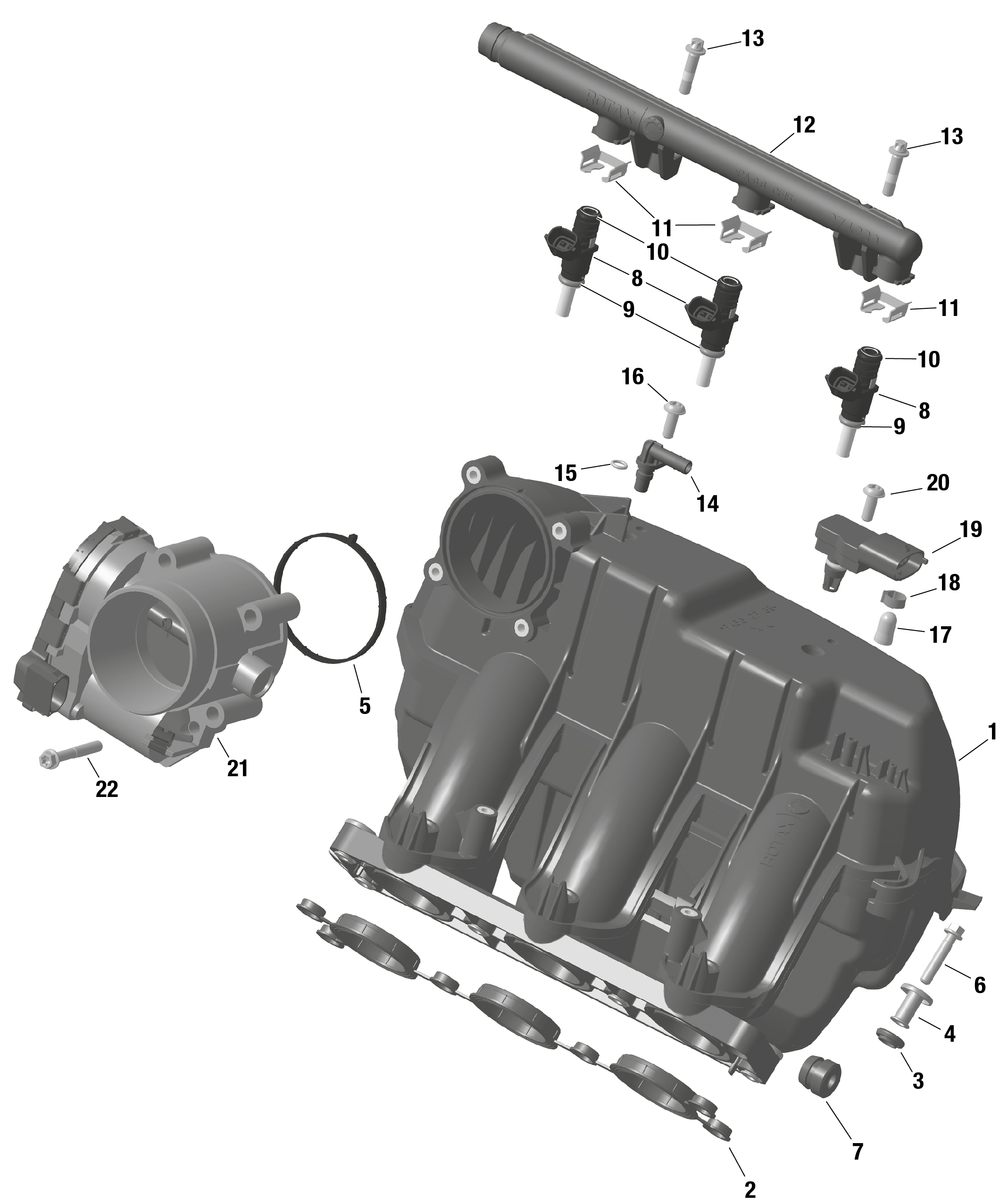 ROTAX - Air Intake Manifold And Throttle Body