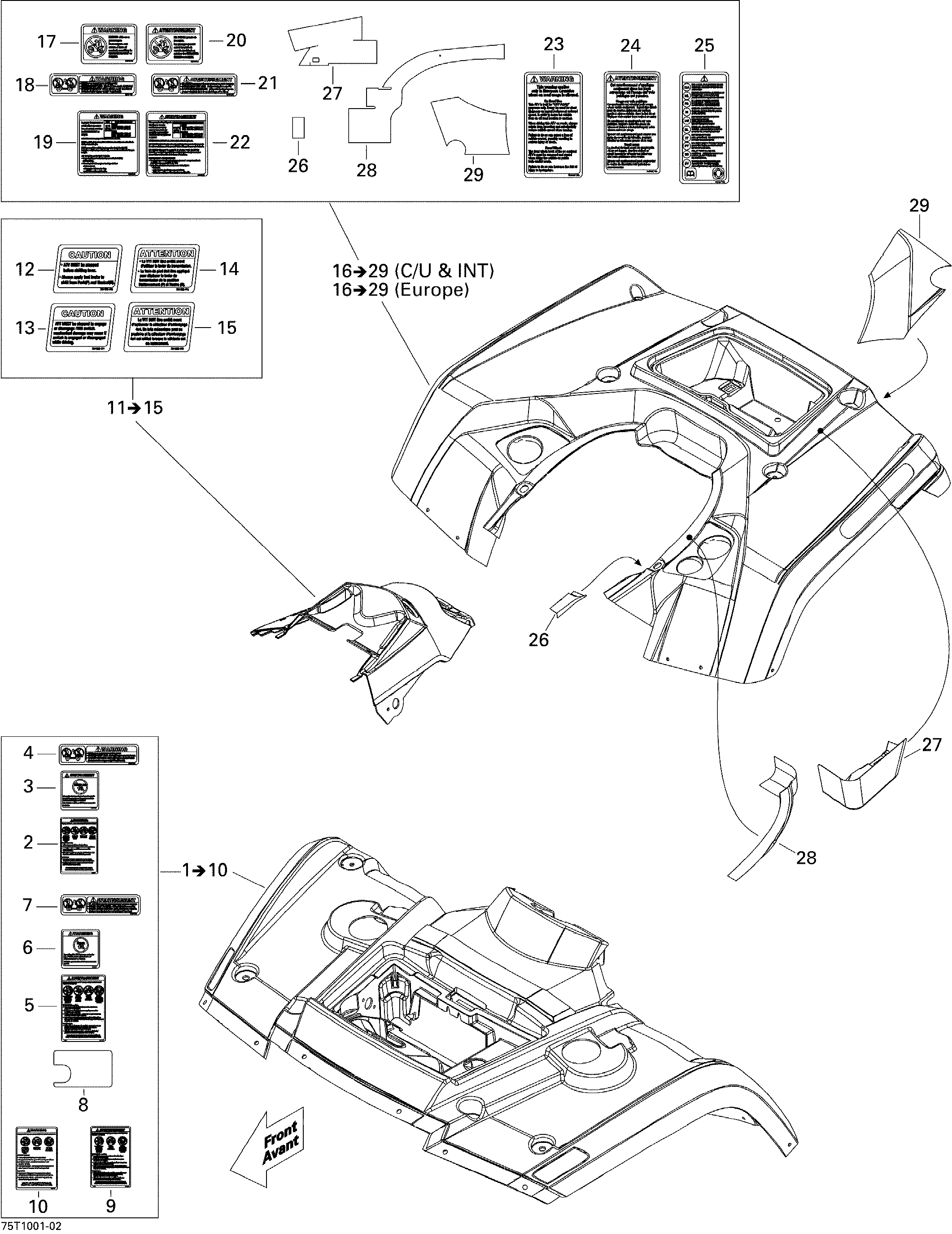 Схема узла: Fender And Central Panel Kit