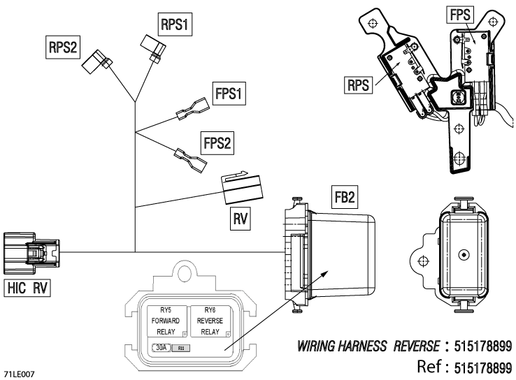 Electric - Reverse Wiring Harness - 515178899