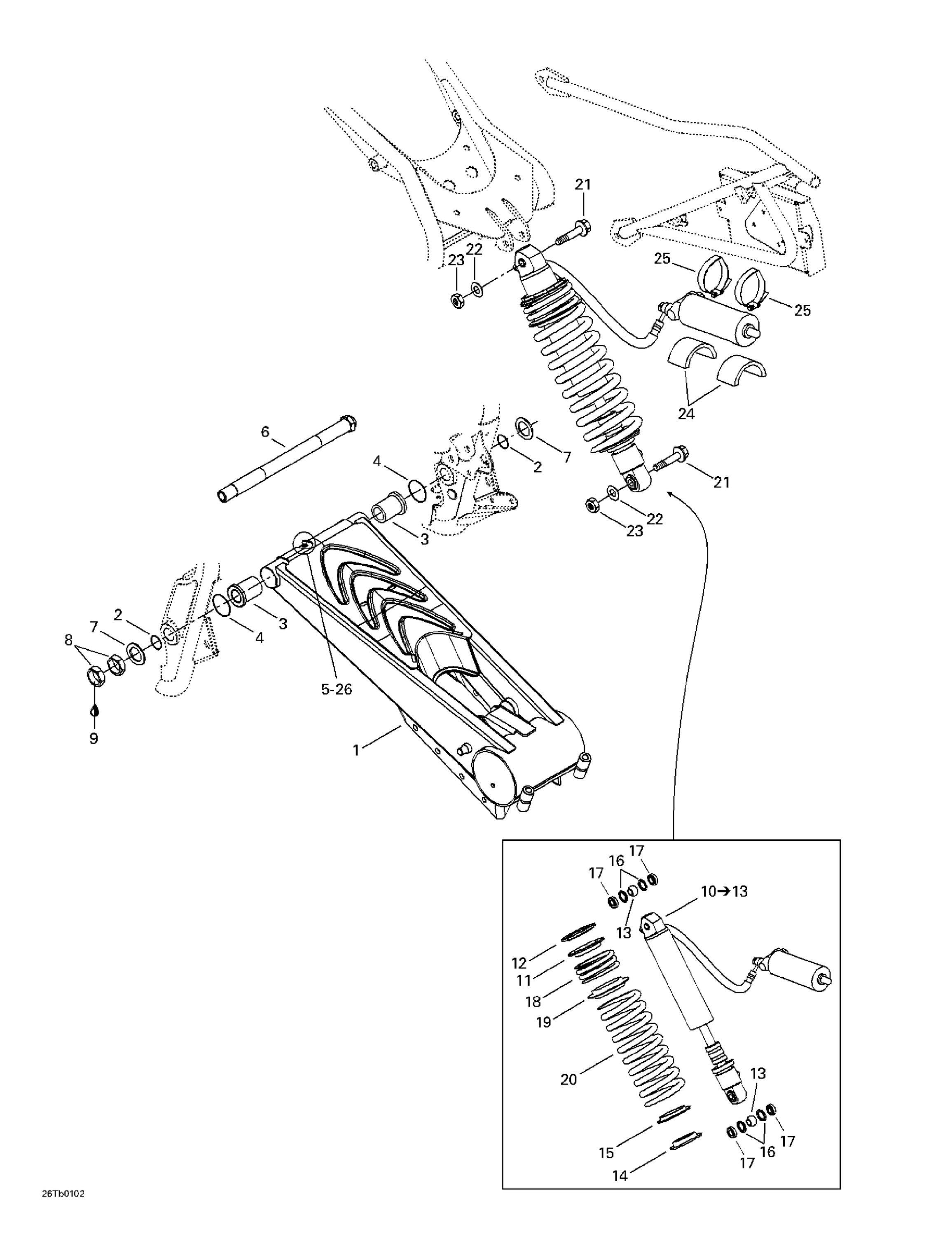 Схема узла: Rear Suspension