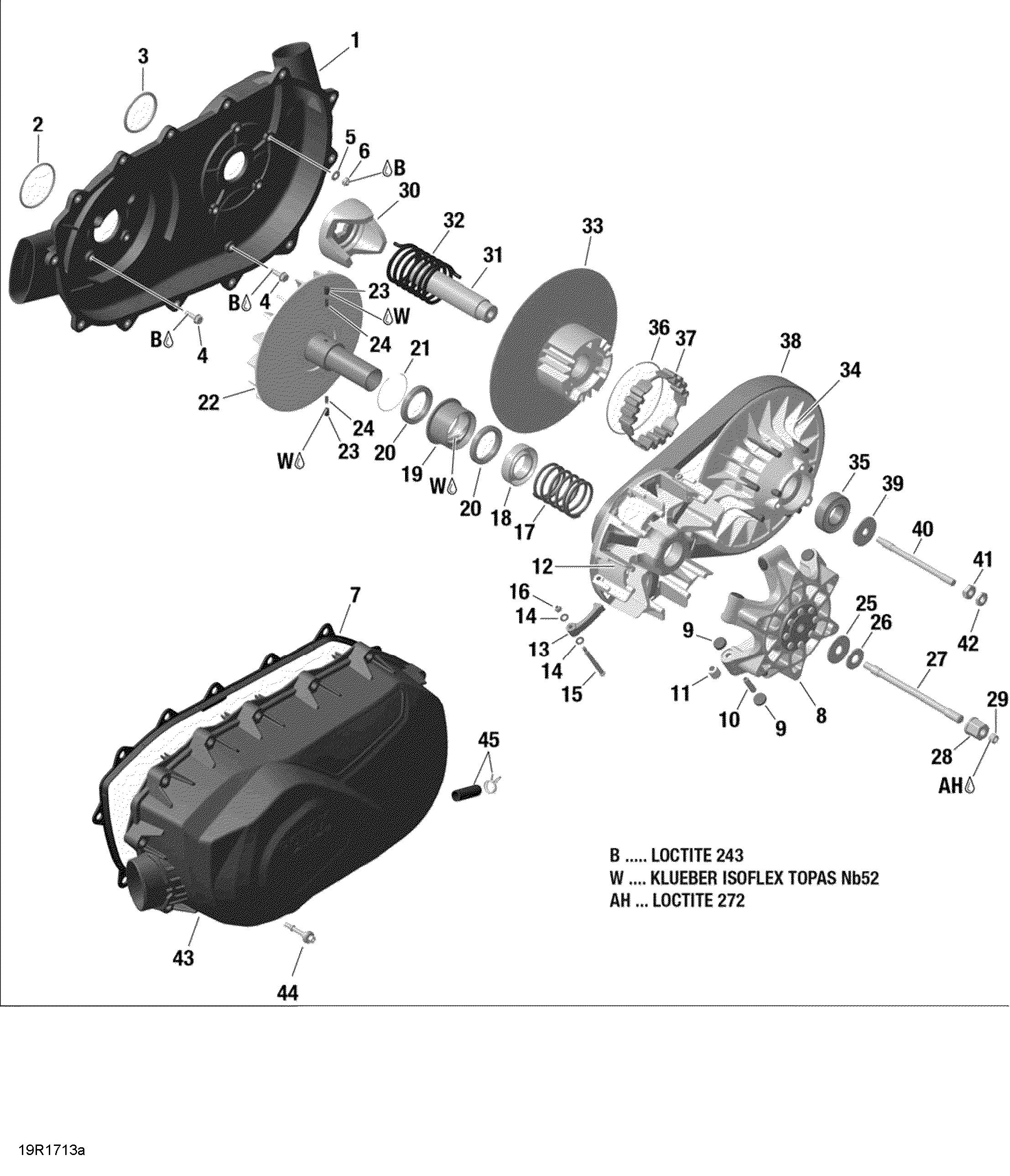 Схема узла: Transmission - 1000R EFI (Renegade)