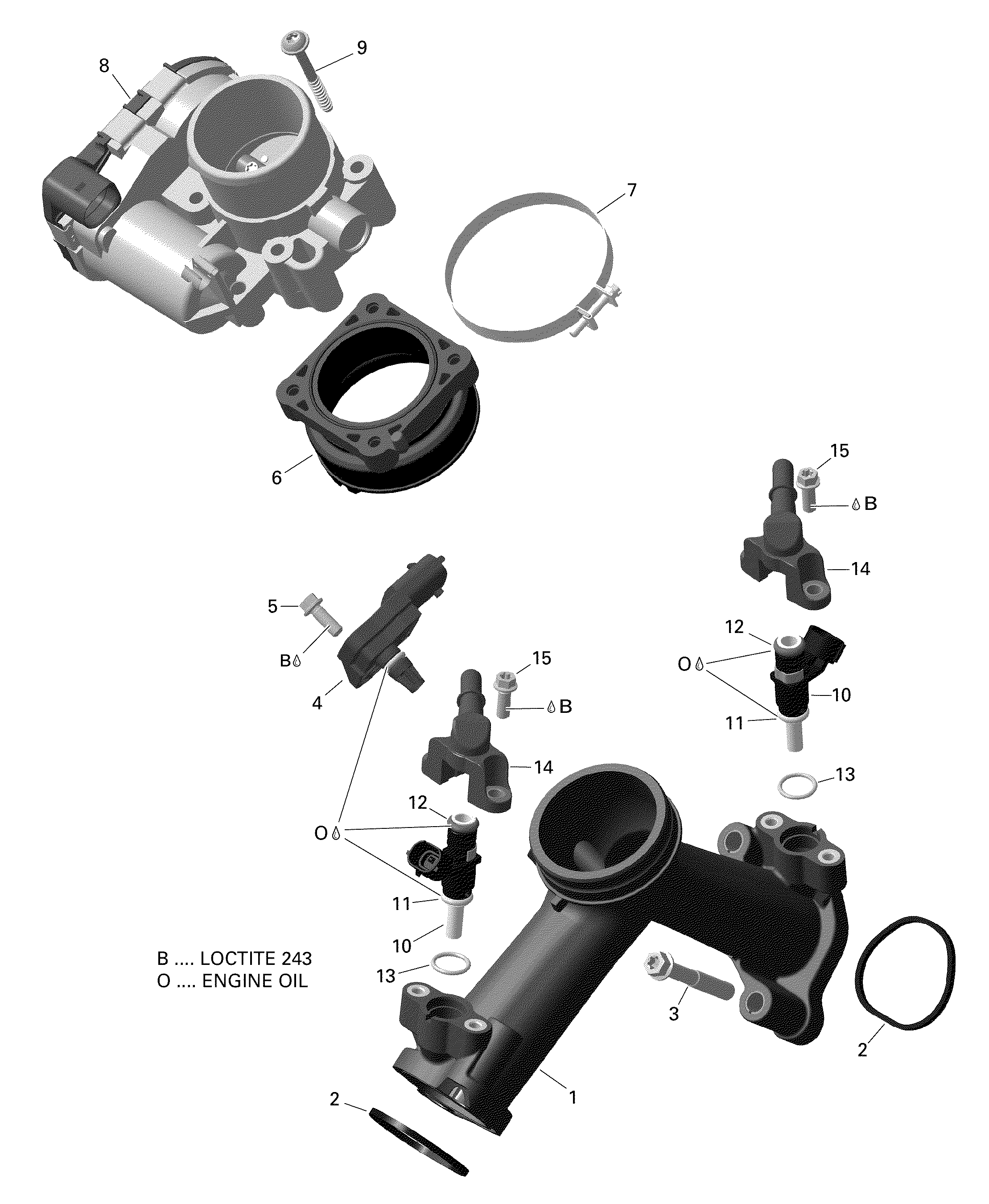 Rotax - Air Intake Manifold And Throttle Body