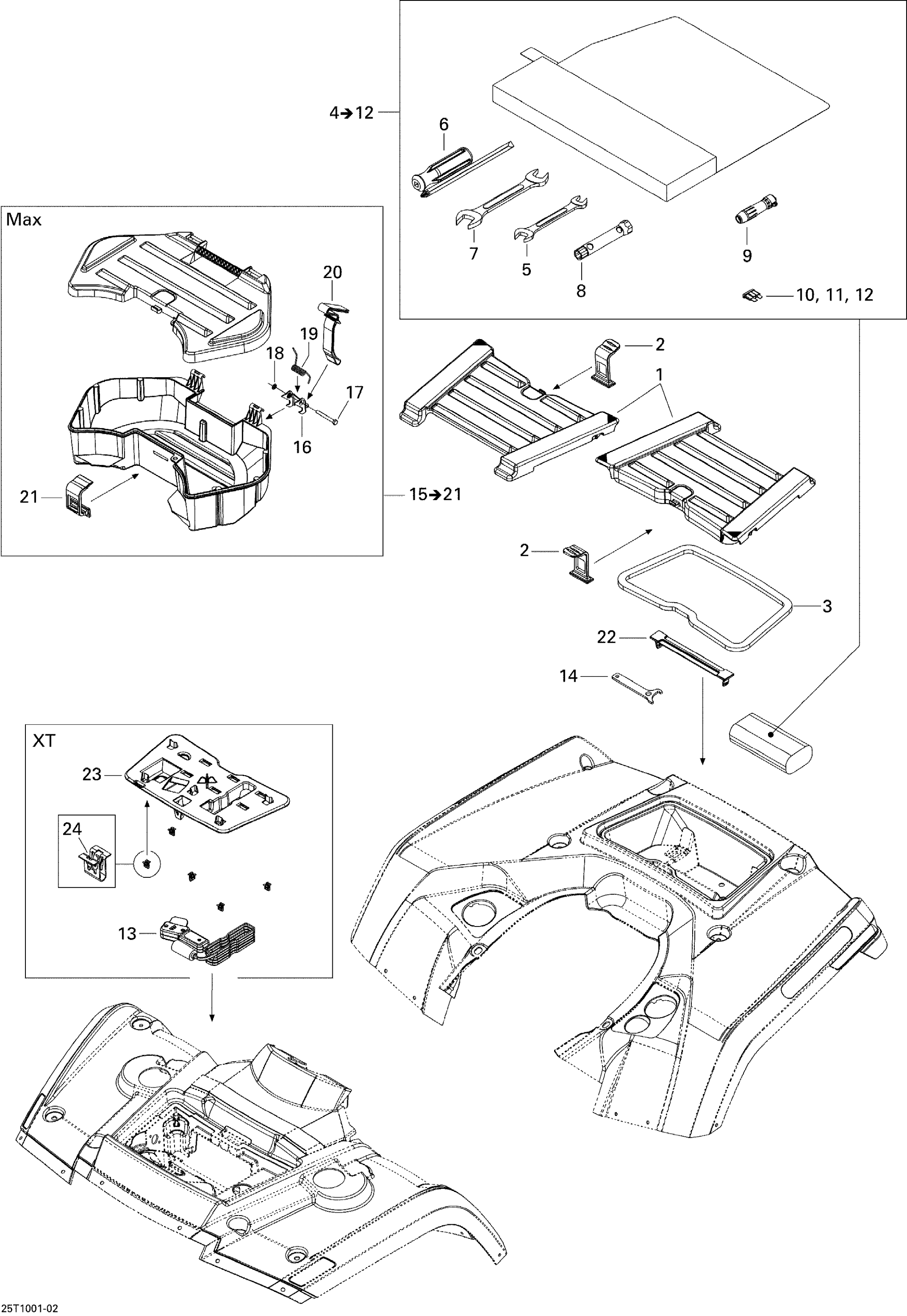 Схема узла: Front and Rear Trays