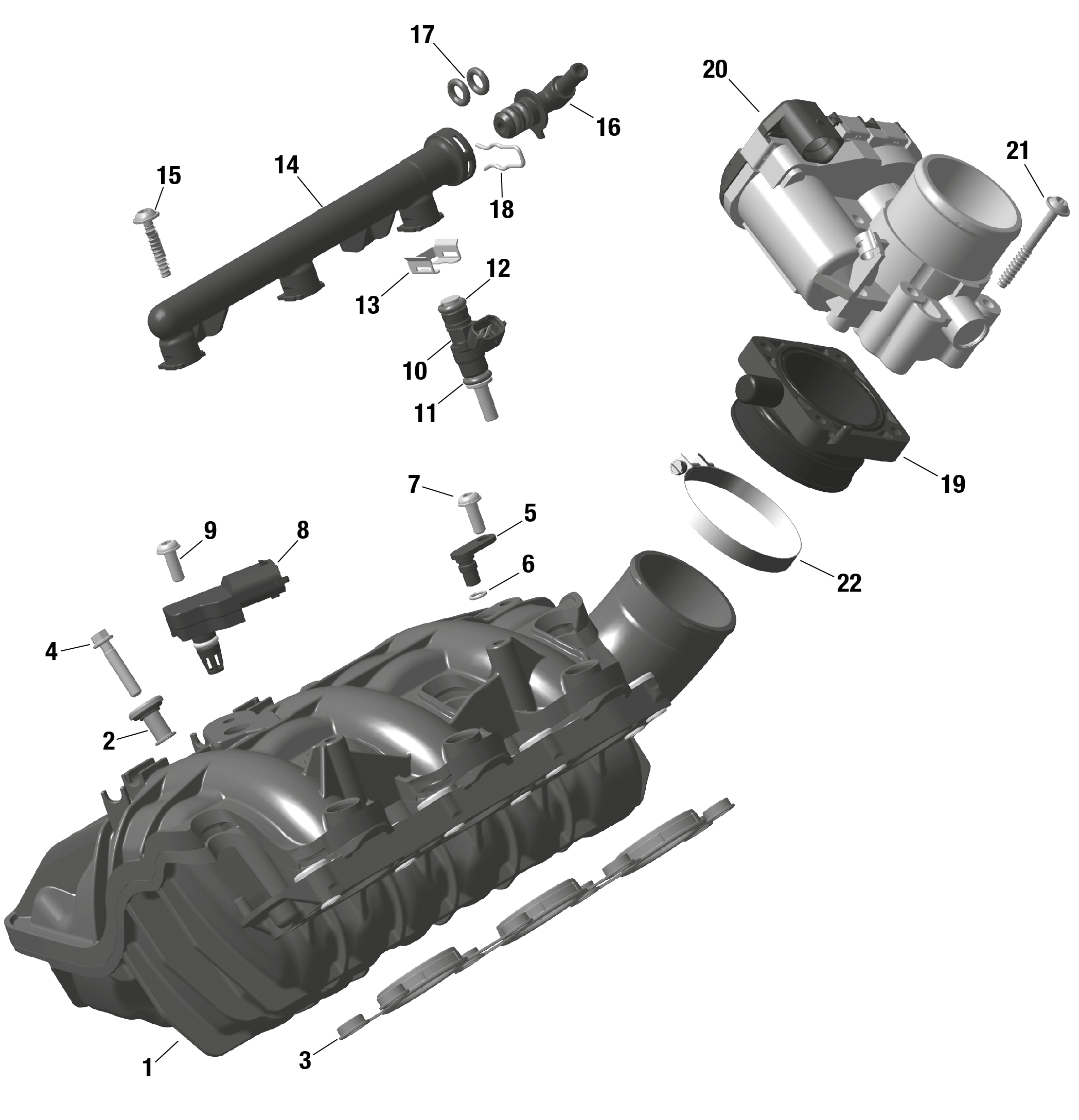 ROTAX - Air Intake Manifold And Throttle Body