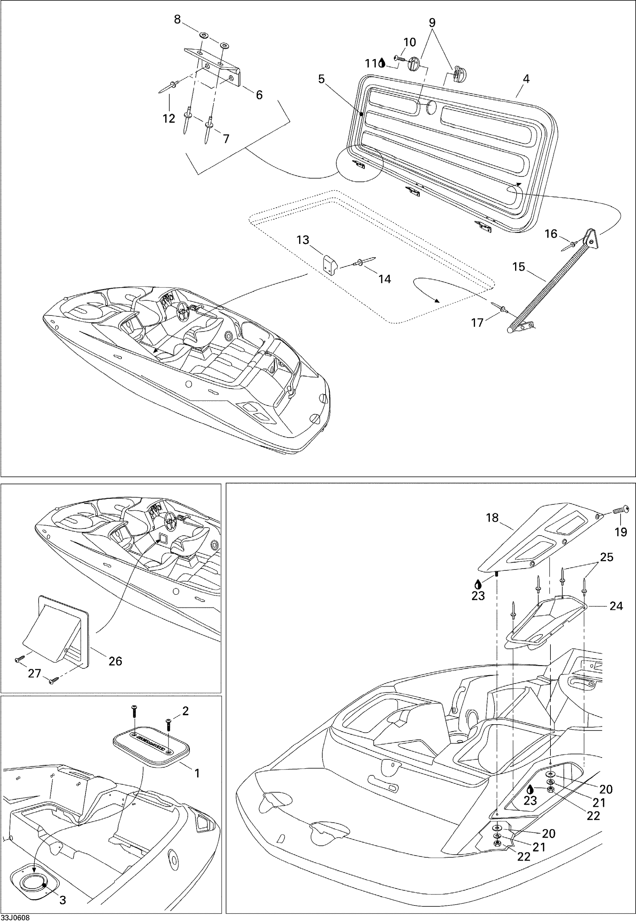 Схема узла: Central Cover And Accessories