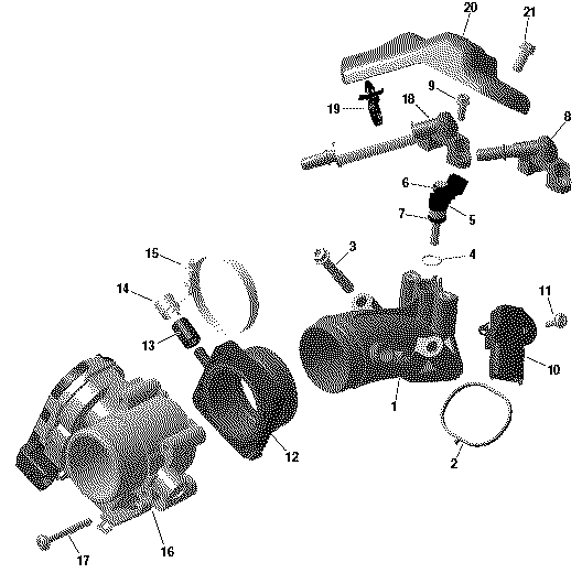 ROTAX - Air Intake Manifold And Throttle Body - HD7