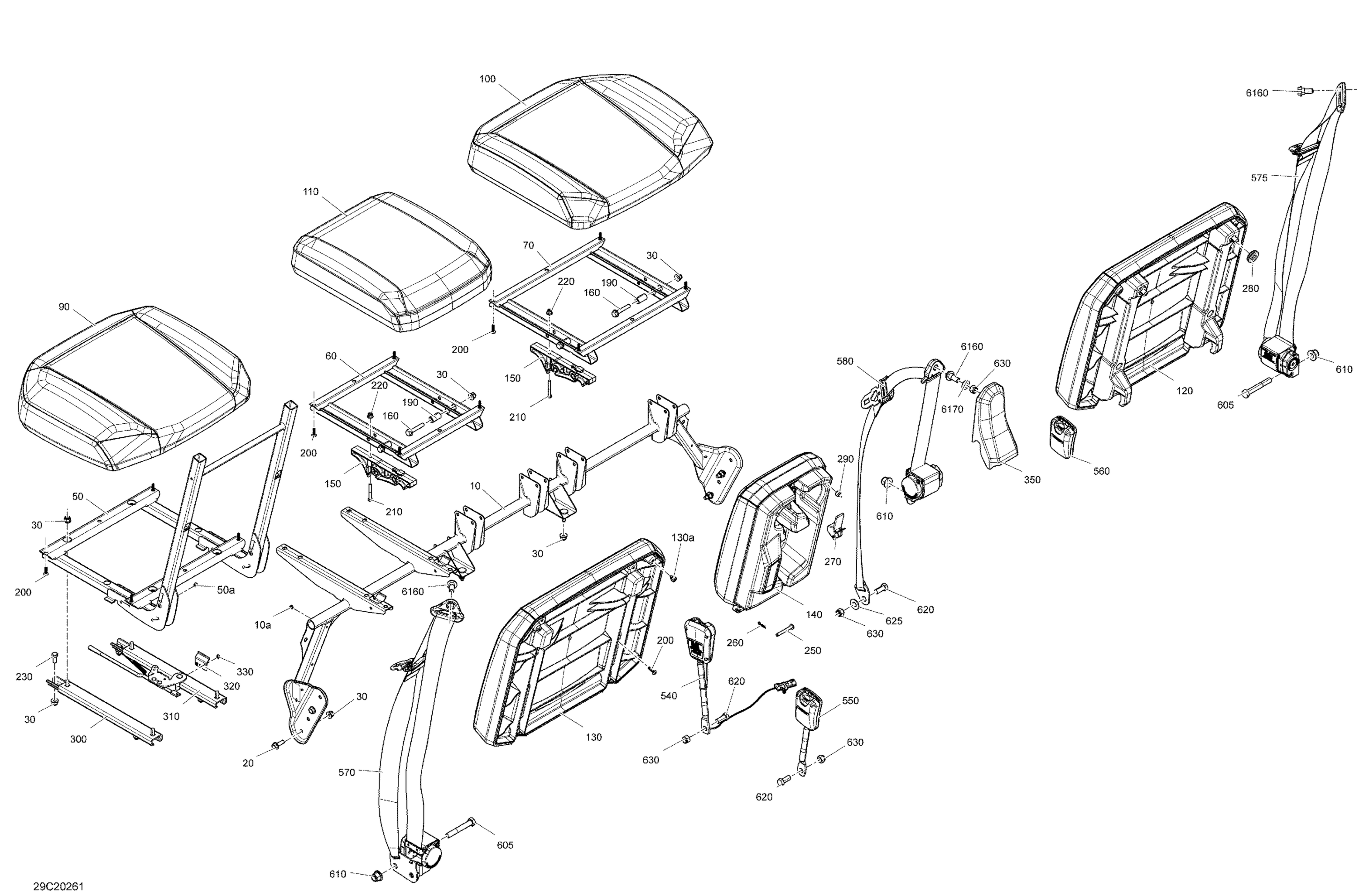 Seat - Front Section - CAB