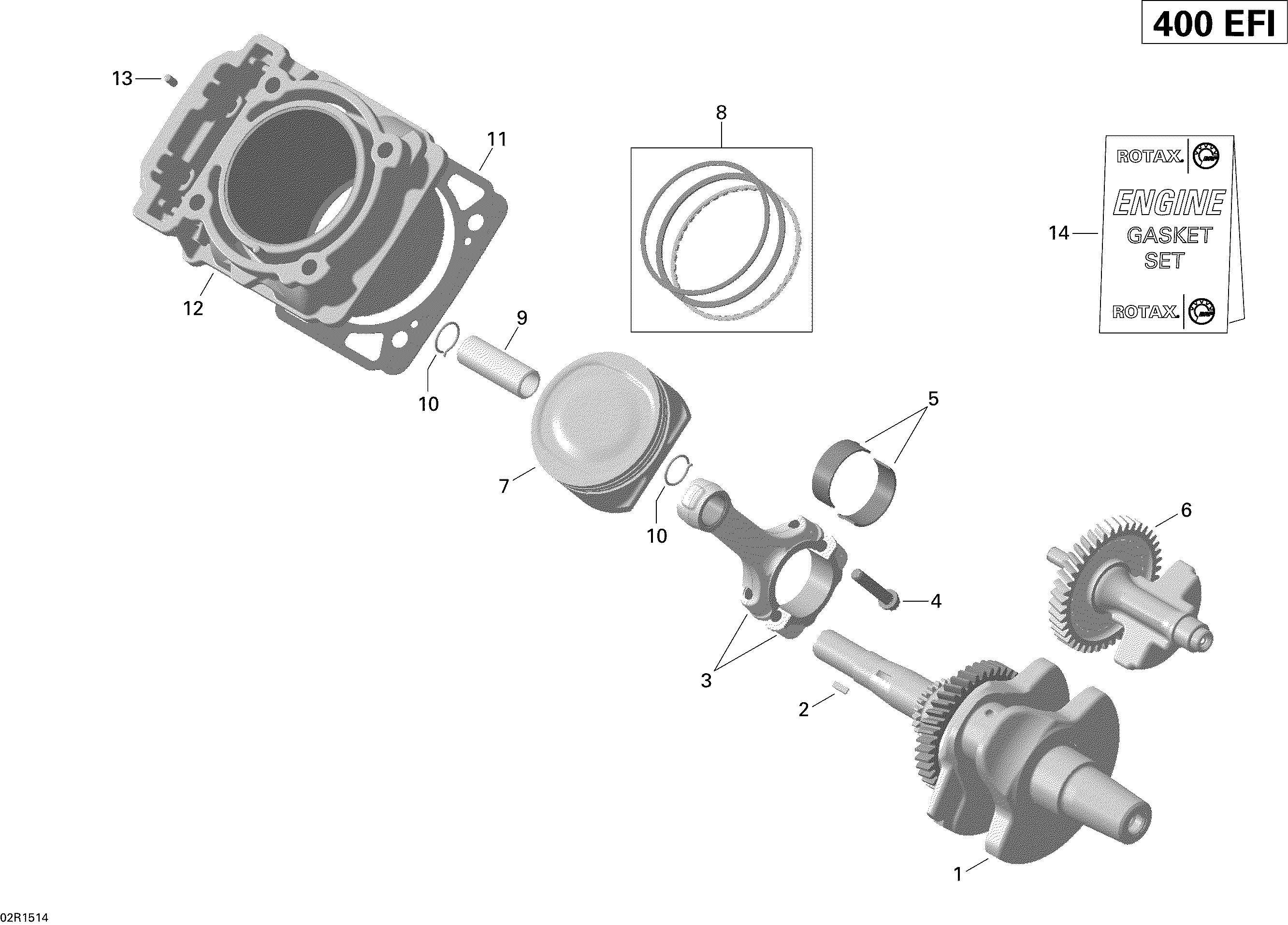 Схема узла: Crankshaft And Pistons