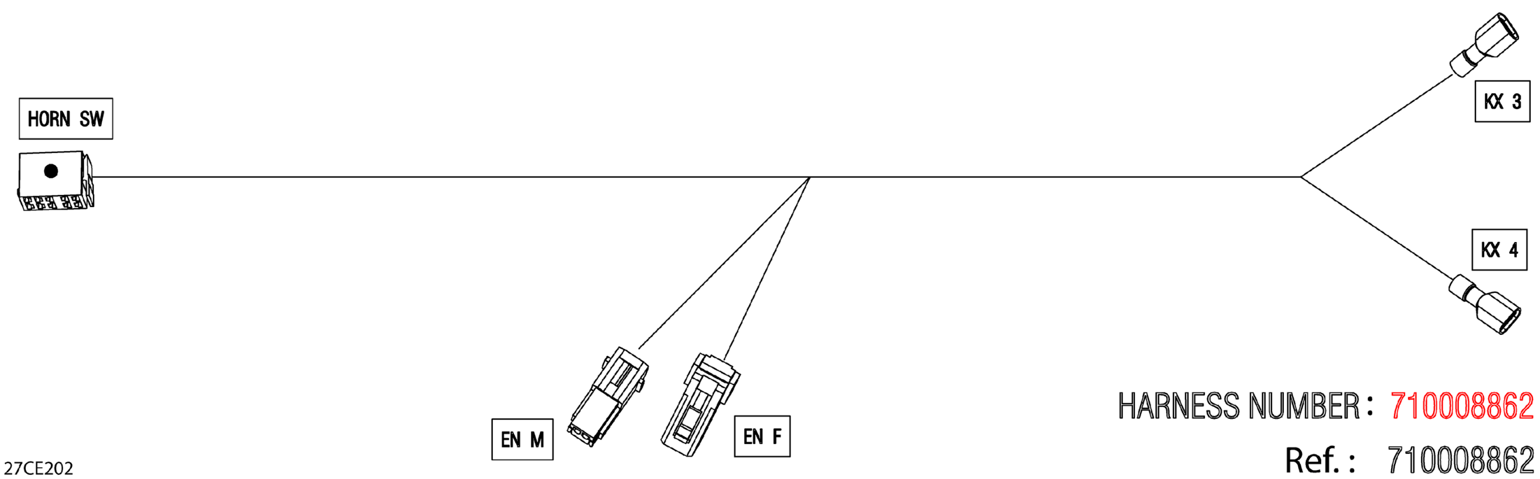 Electric - Horn Wiring Harness