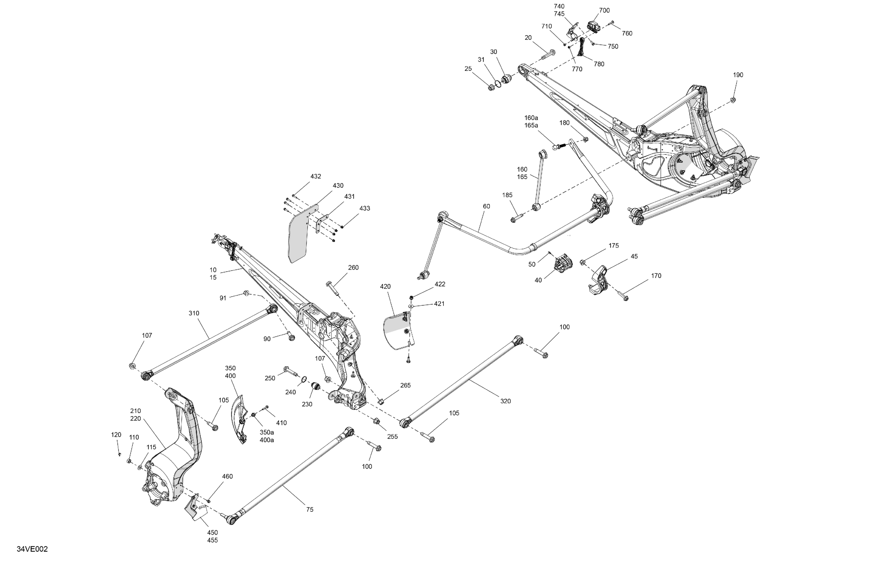 Схема узла: Suspension - Rear Components