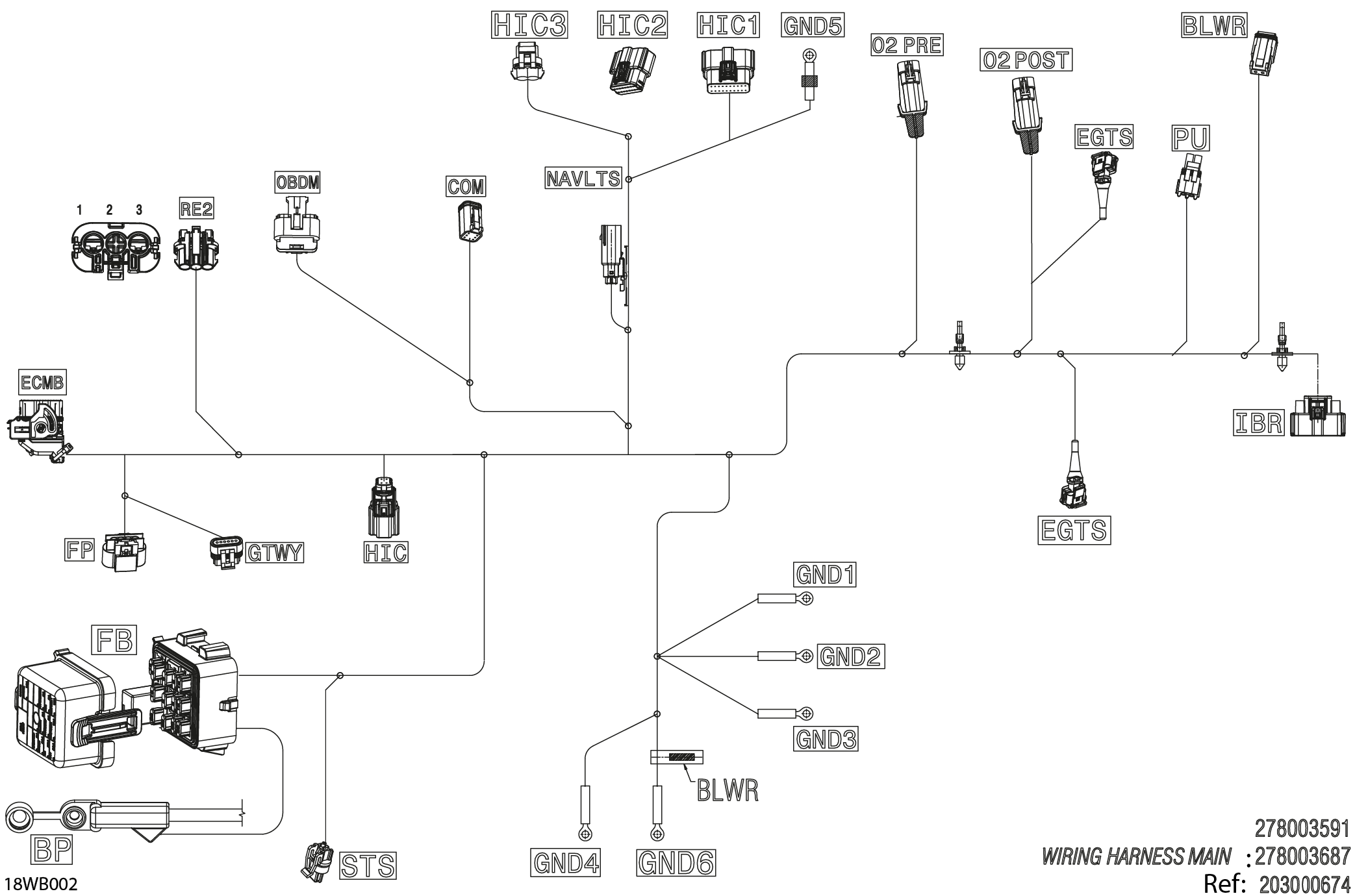 ELECTRIC - Main Harness - 278003687 - Cat