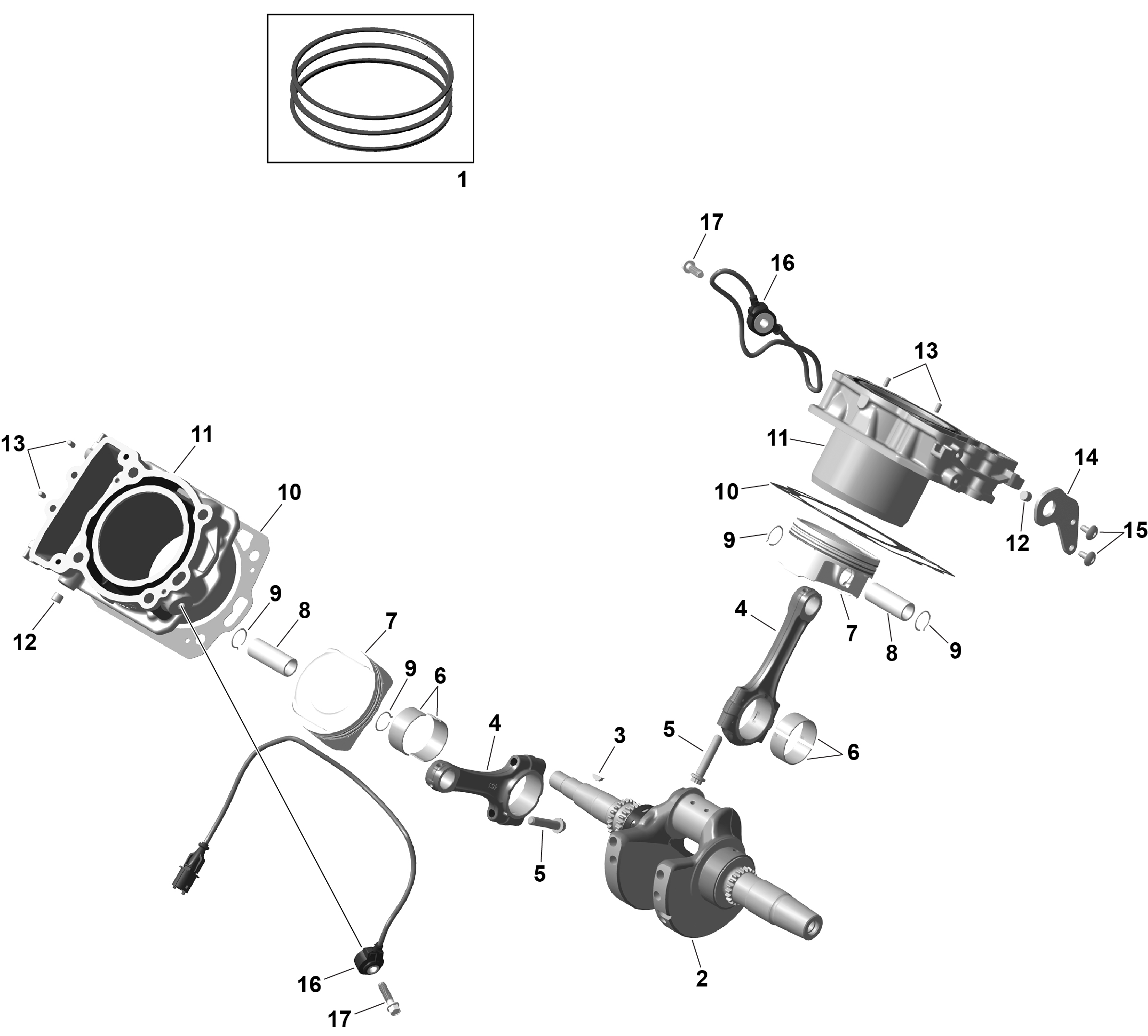 ROTAX - Crankshaft, Pistons and Cylinder