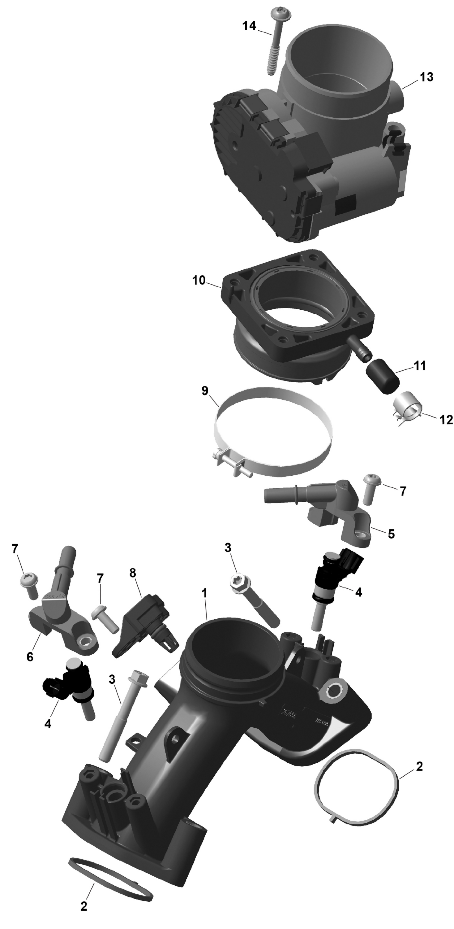 ROTAX - Air Intake Manifold And Throttle Body