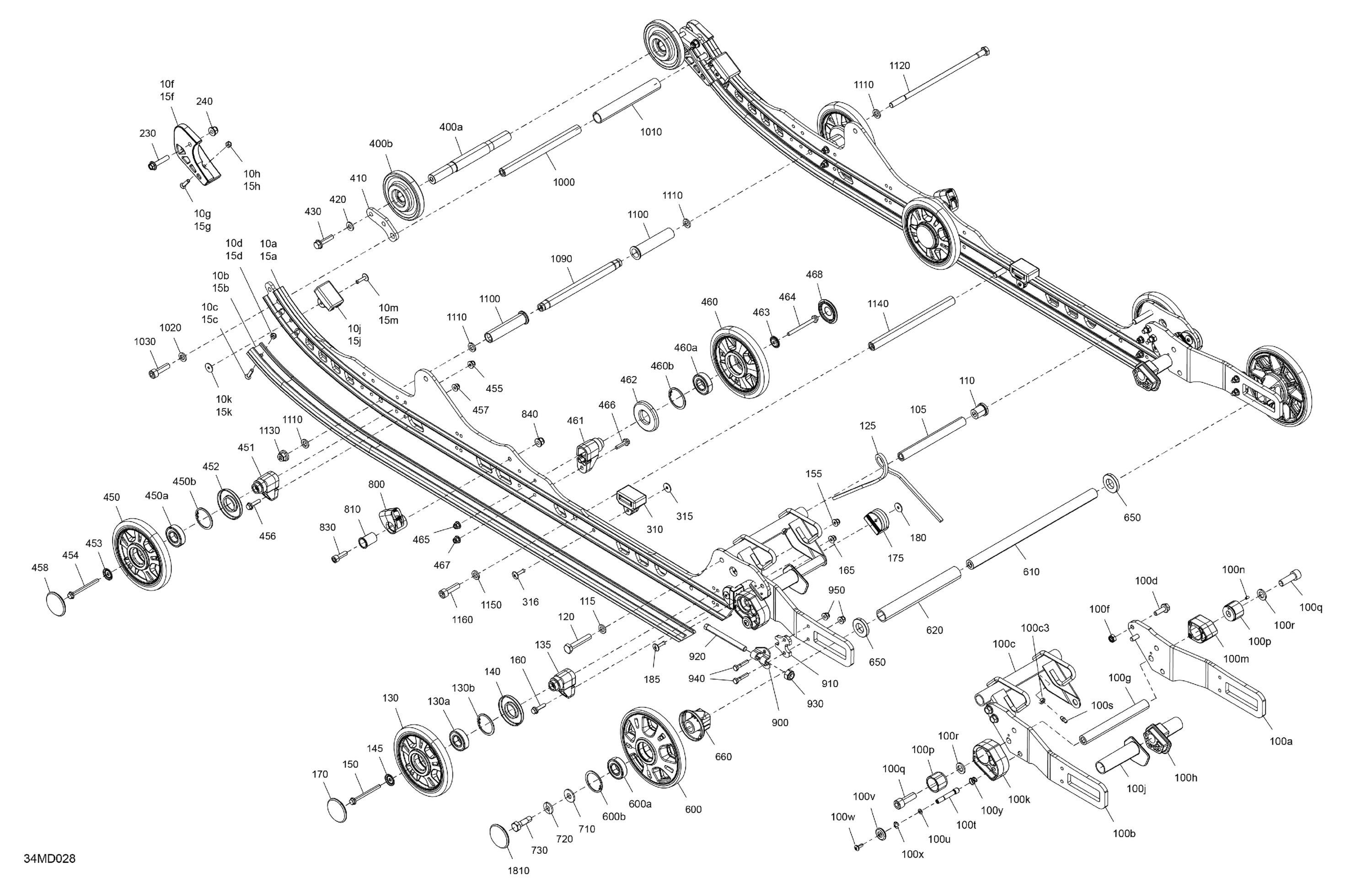 Схема узла: Suspension - Rear - Lower Section