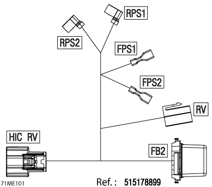 Схема узла: Electric - Reverse Wiring Harness - 515178899