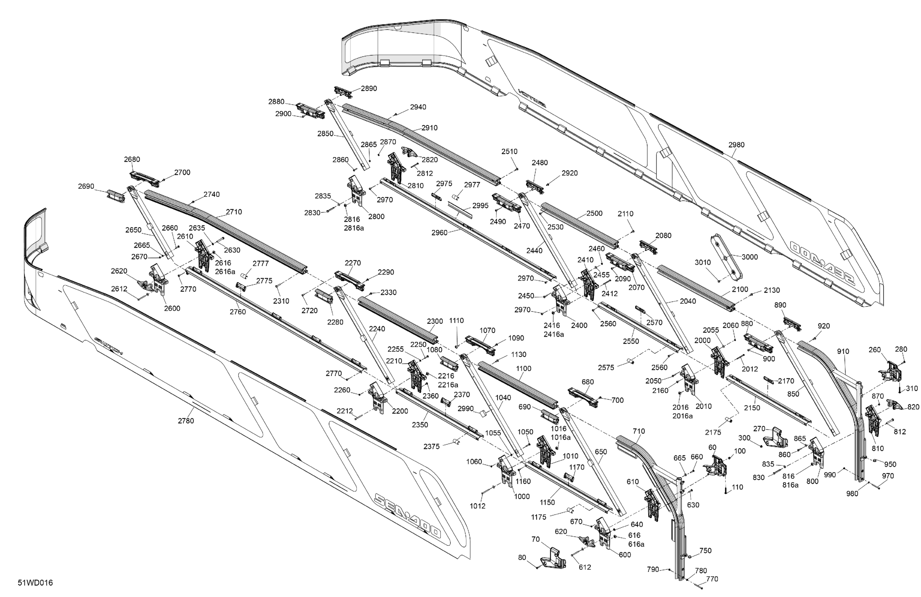 Схема узла: GUARD RAILS - System Assembly