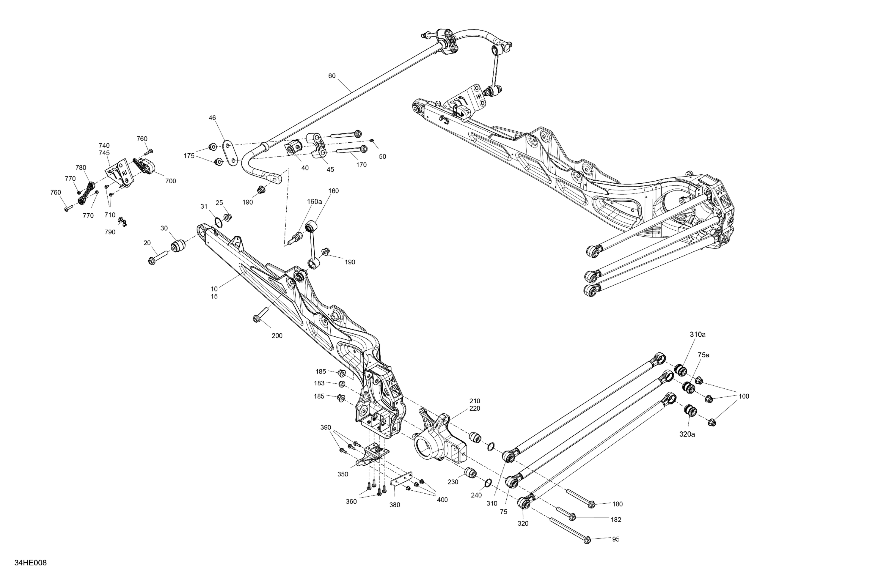 Схема узла: Suspension - Rear Components