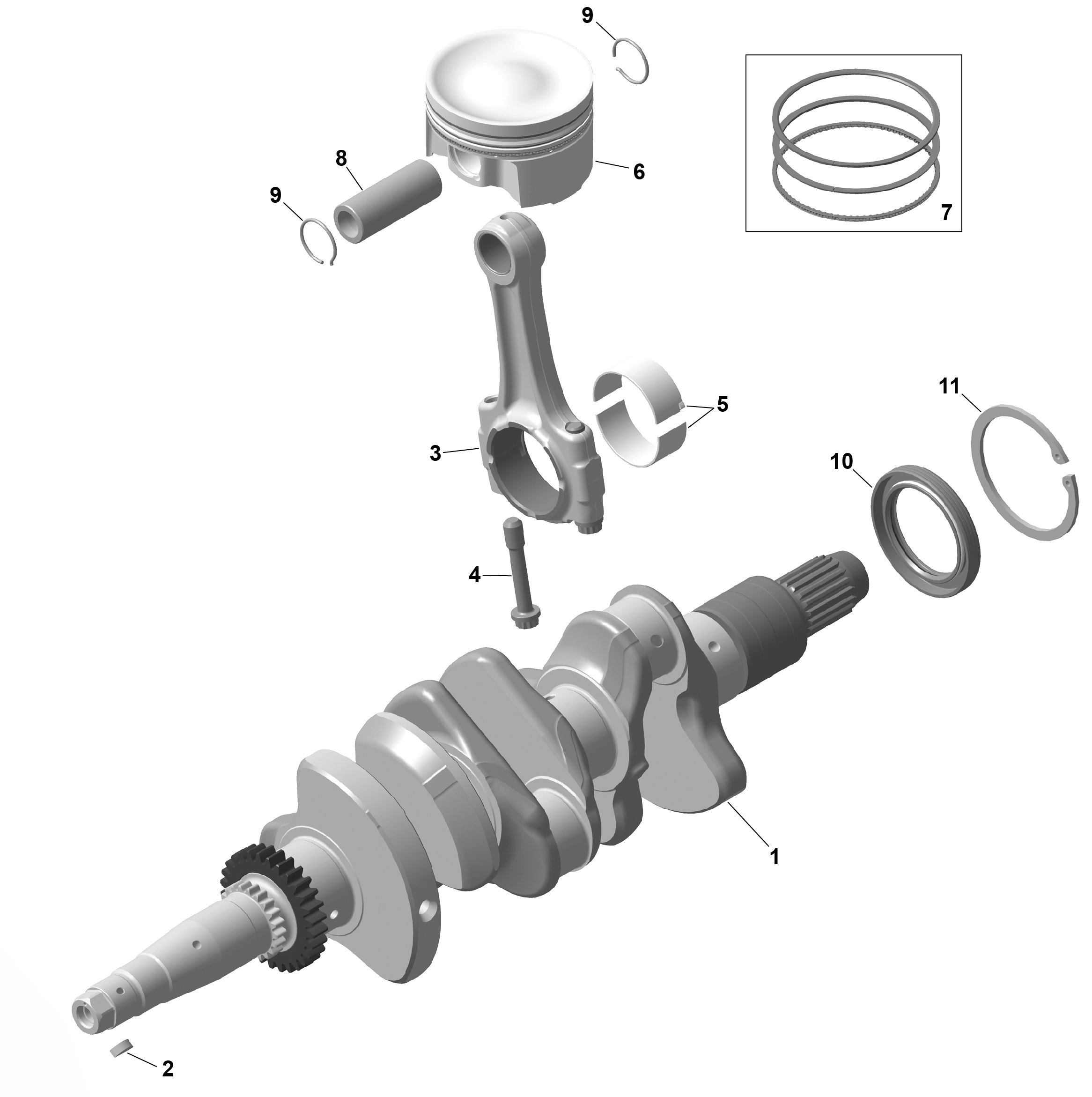 ROTAX - Crankshaft and Pistons