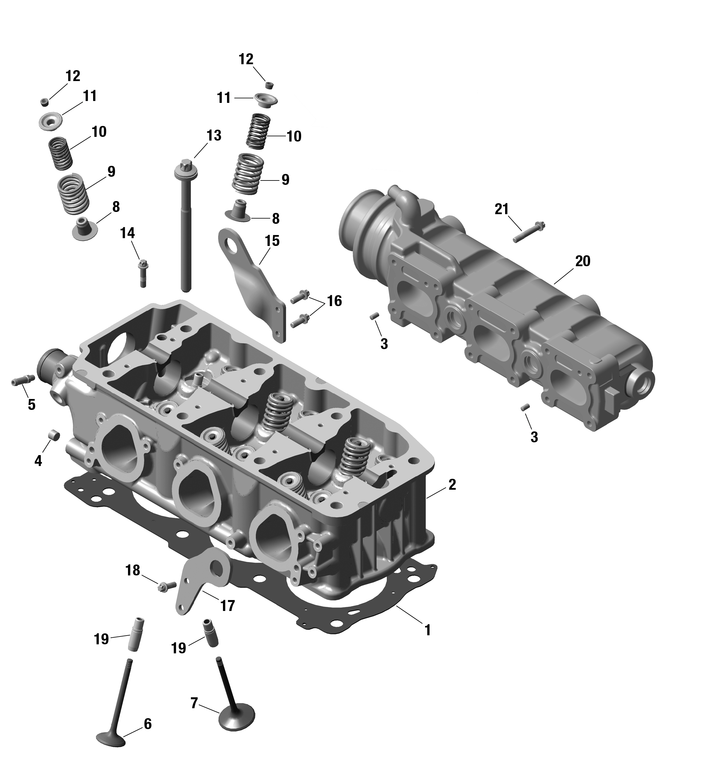 ROTAX - Cylinder Head - IDF