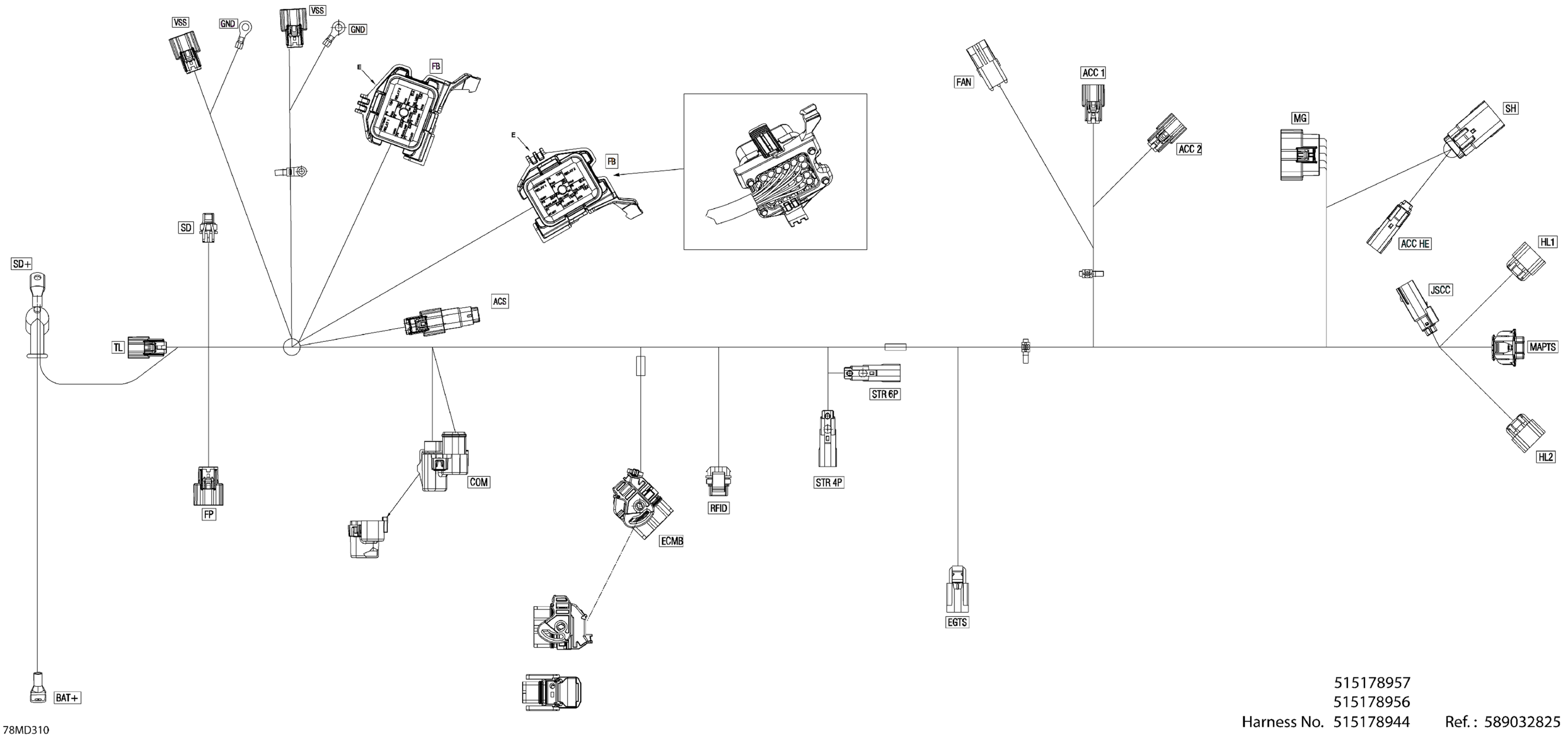 Electric - Main Harness - 515178956