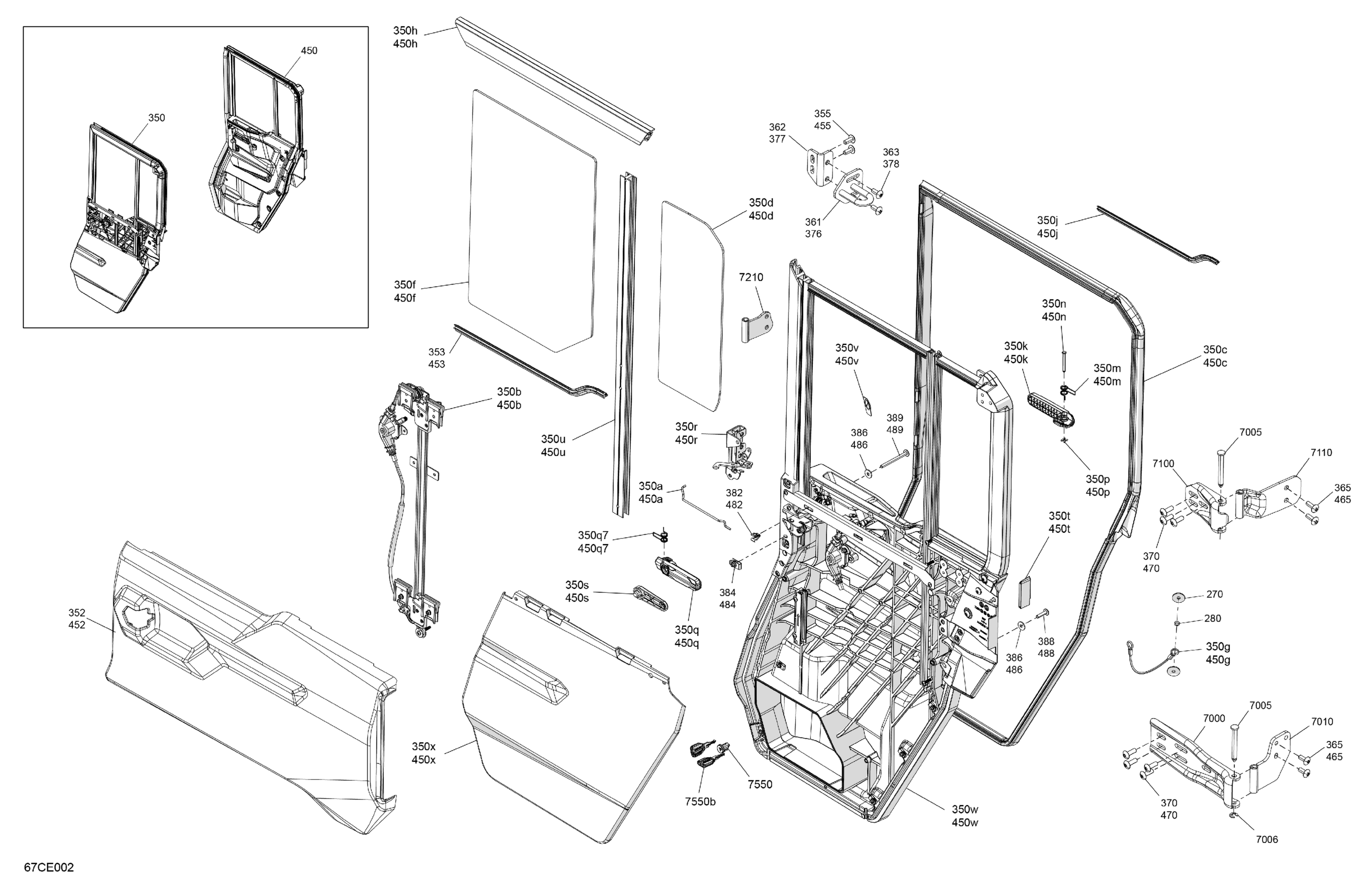 Enclosure Cab - Rear Doors