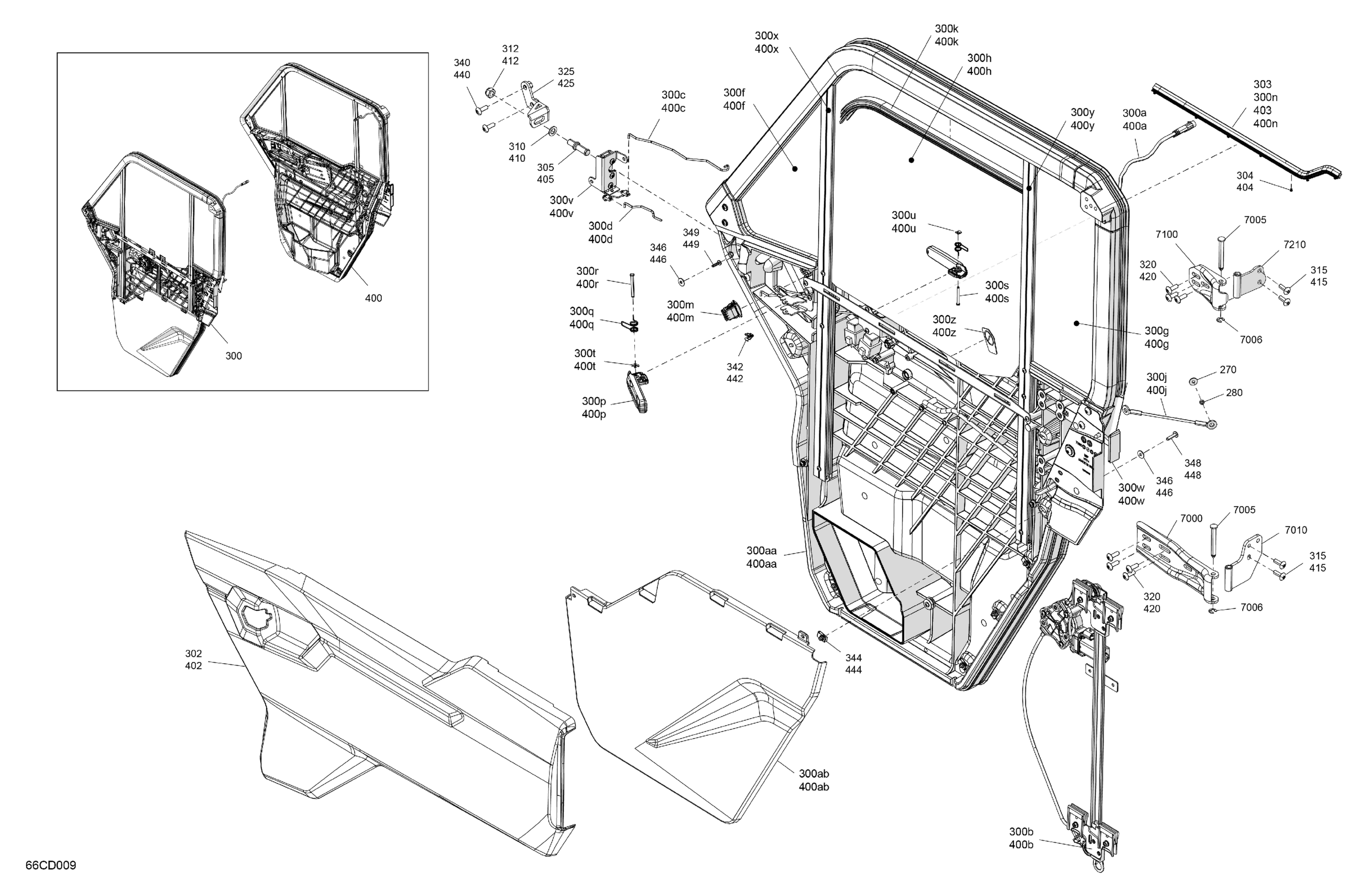 Enclosure Cab - Front Doors