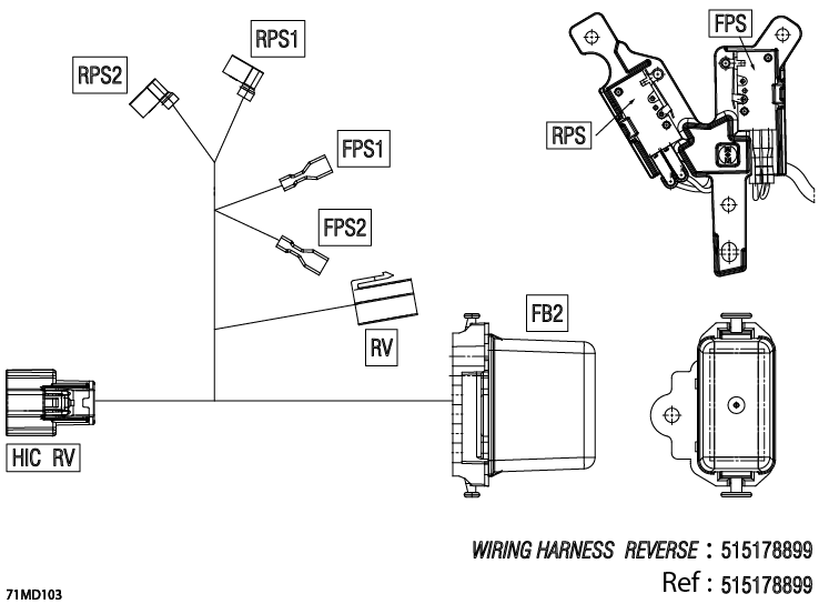 Electric - Reverse Wiring Harness - 515178899