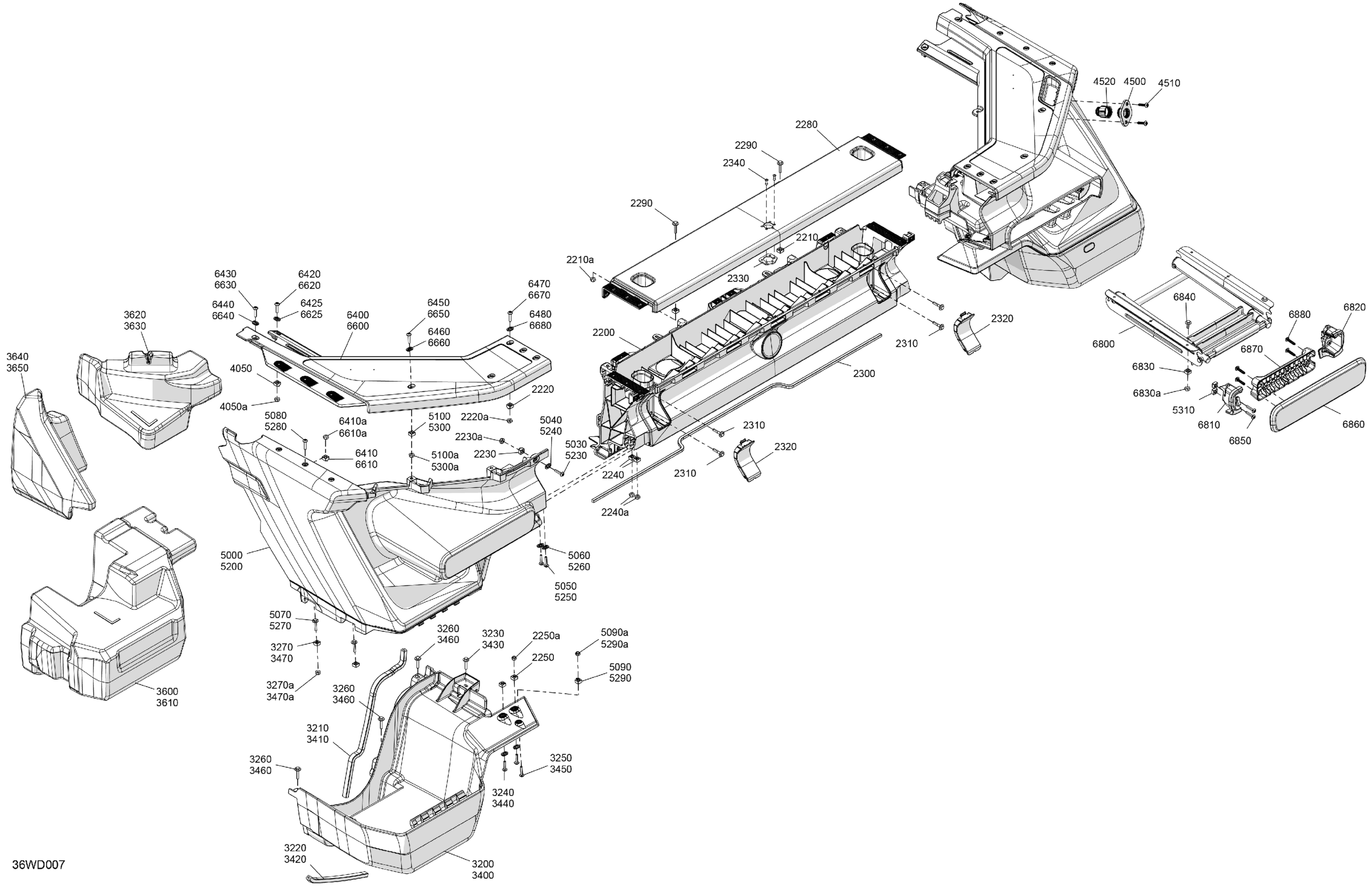 HULL - Rear Deflector Float and Rear Bumper