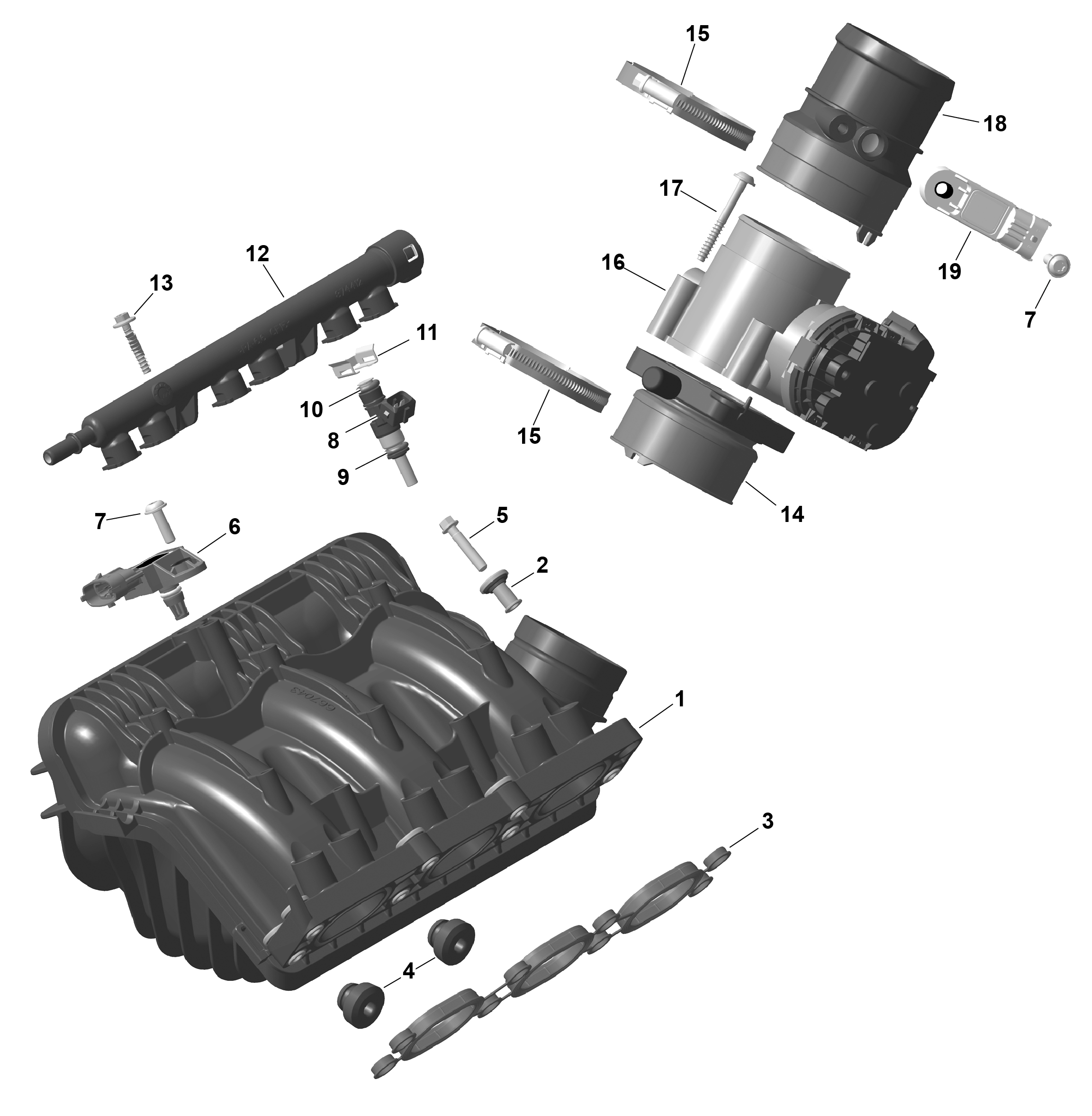 ROTAX - Air Intake Manifold And Throttle Body