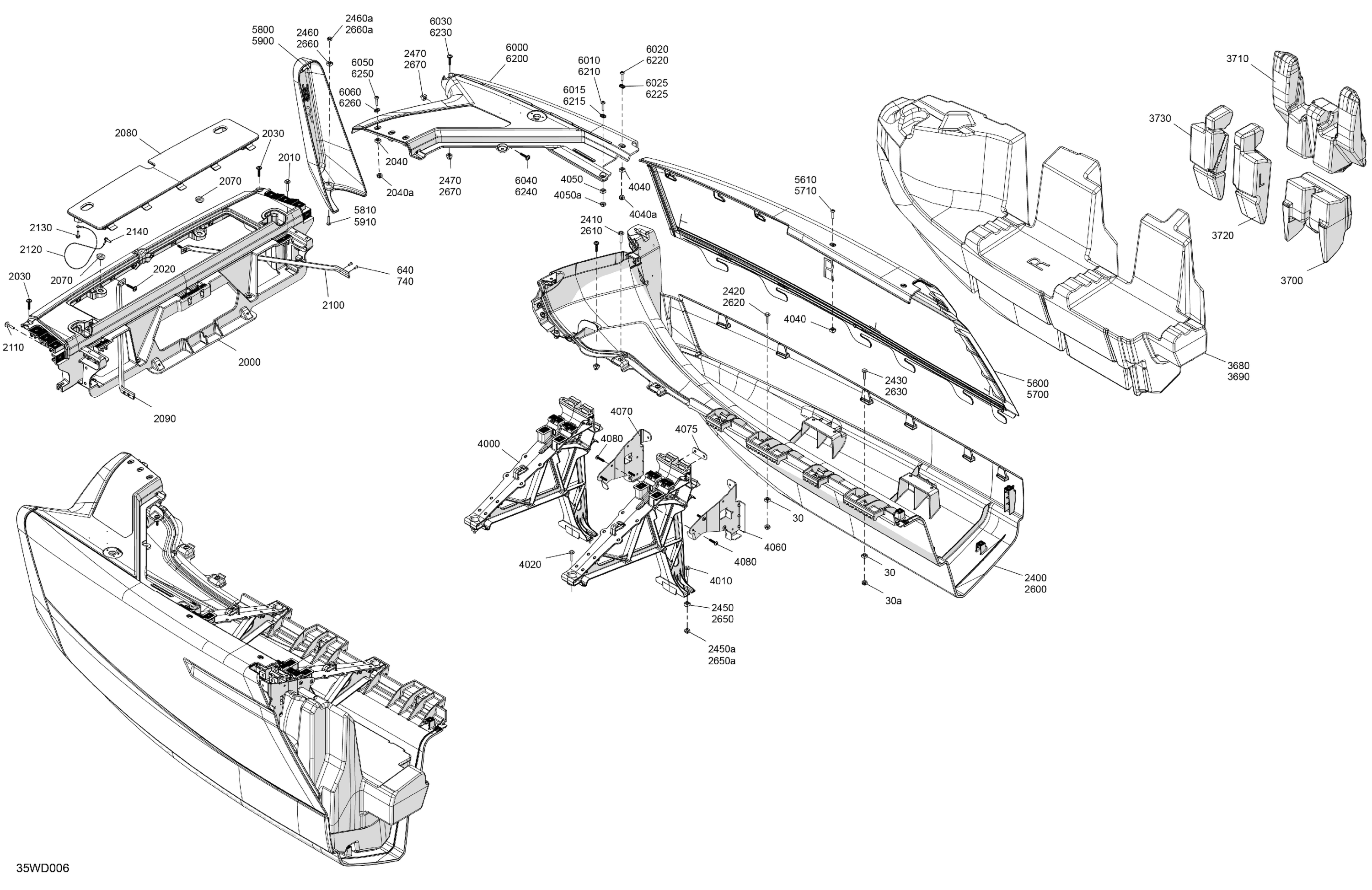 HULL - Front Deflector Float and Front Bumper