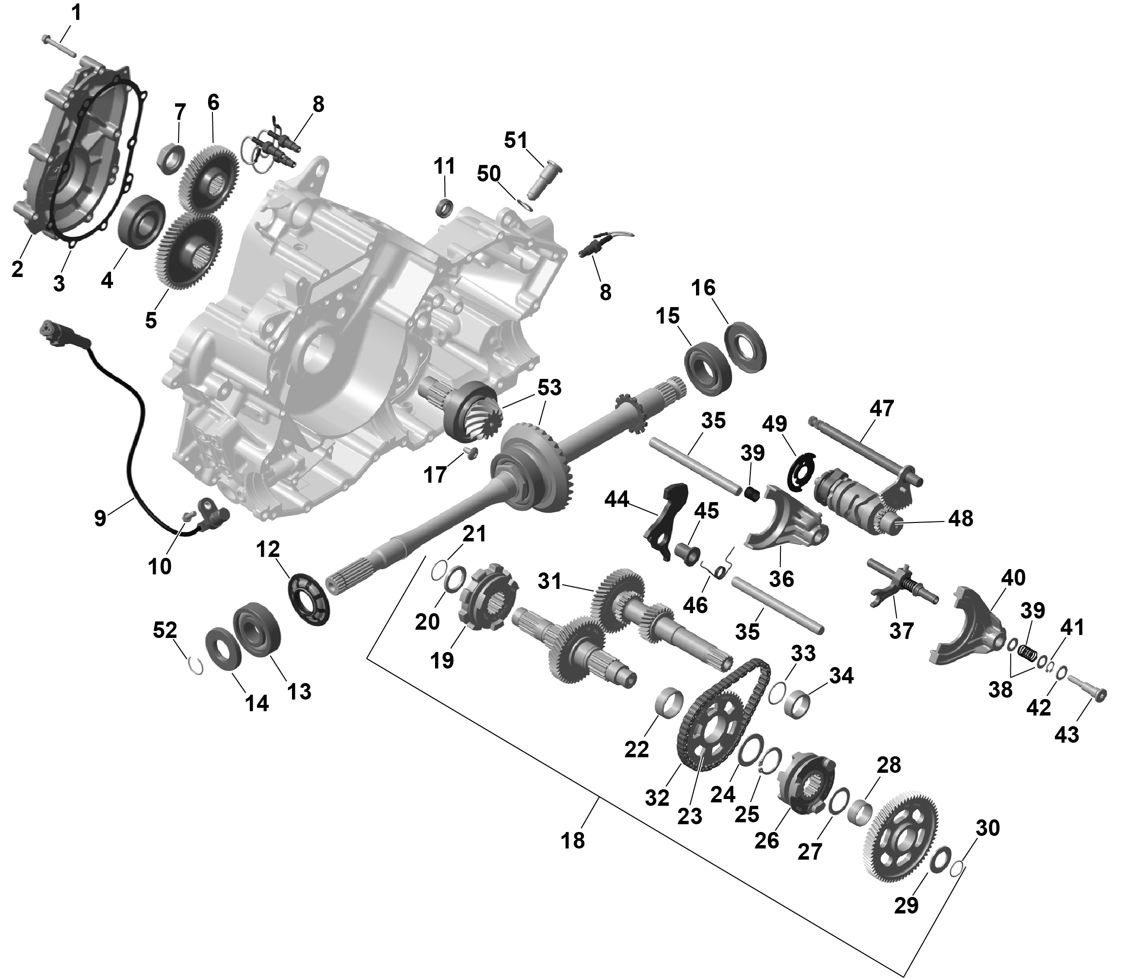 Схема узла: ROTAX - GearBox