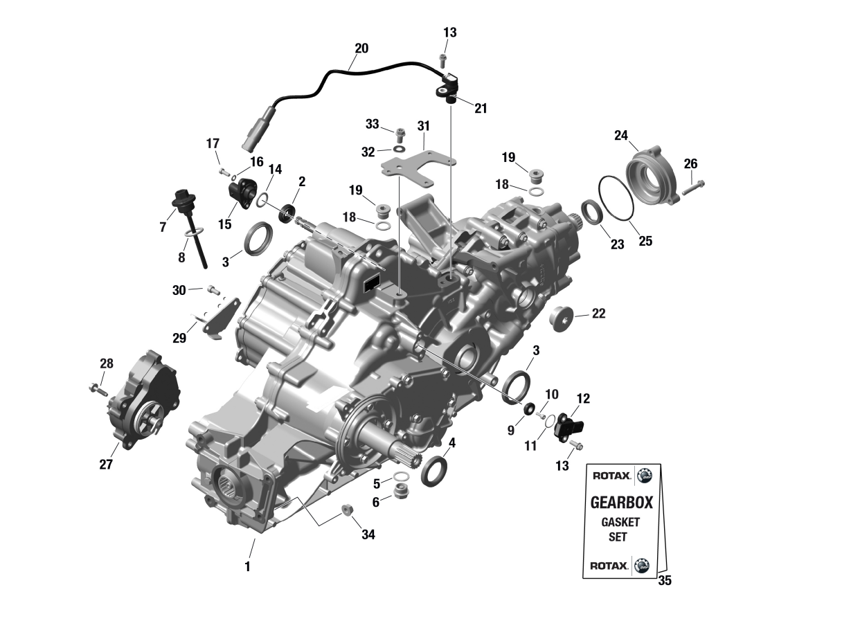 ROTAX - Gearbox Assy and Drive Shaft - 686 779 - Hua Yong - 1st Generation