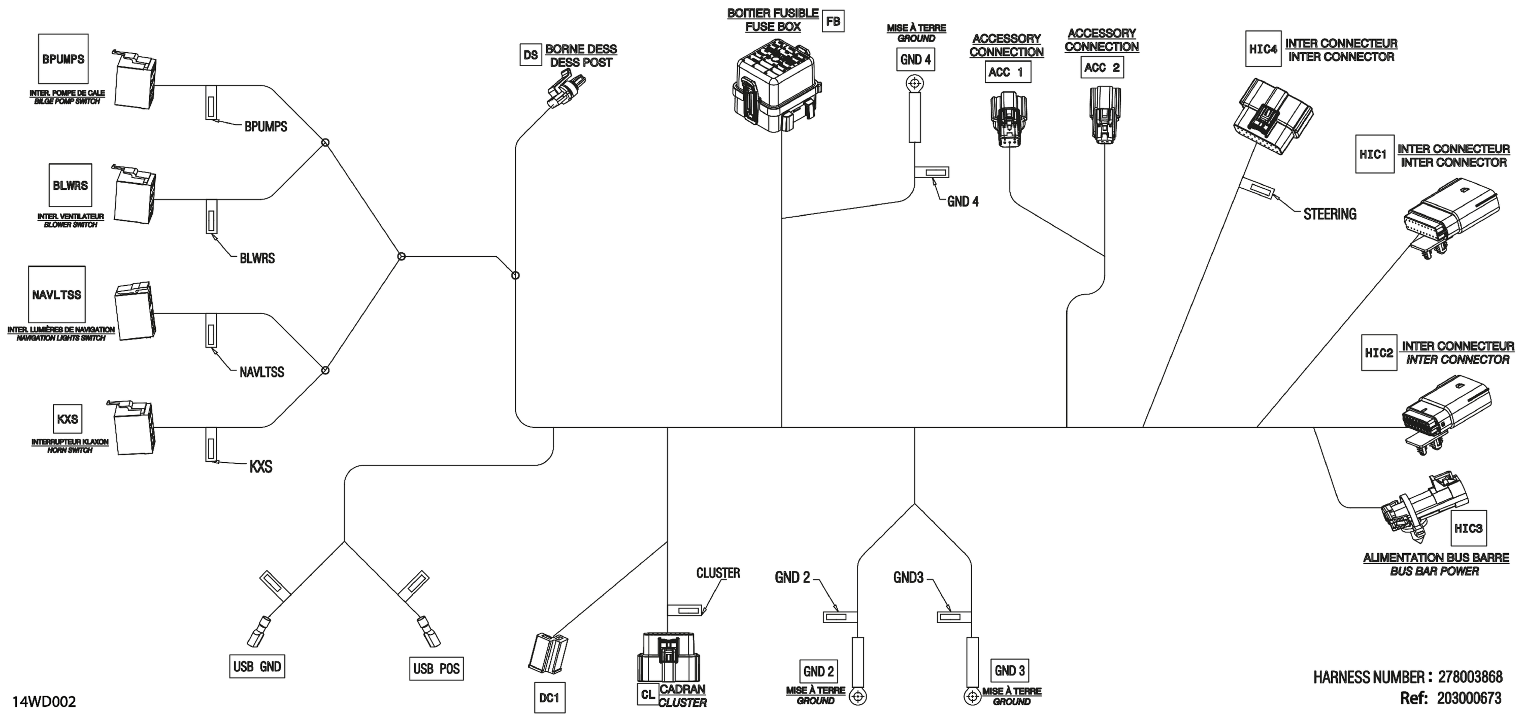 ELECTRIC - Console Wiring Harness - 278003868