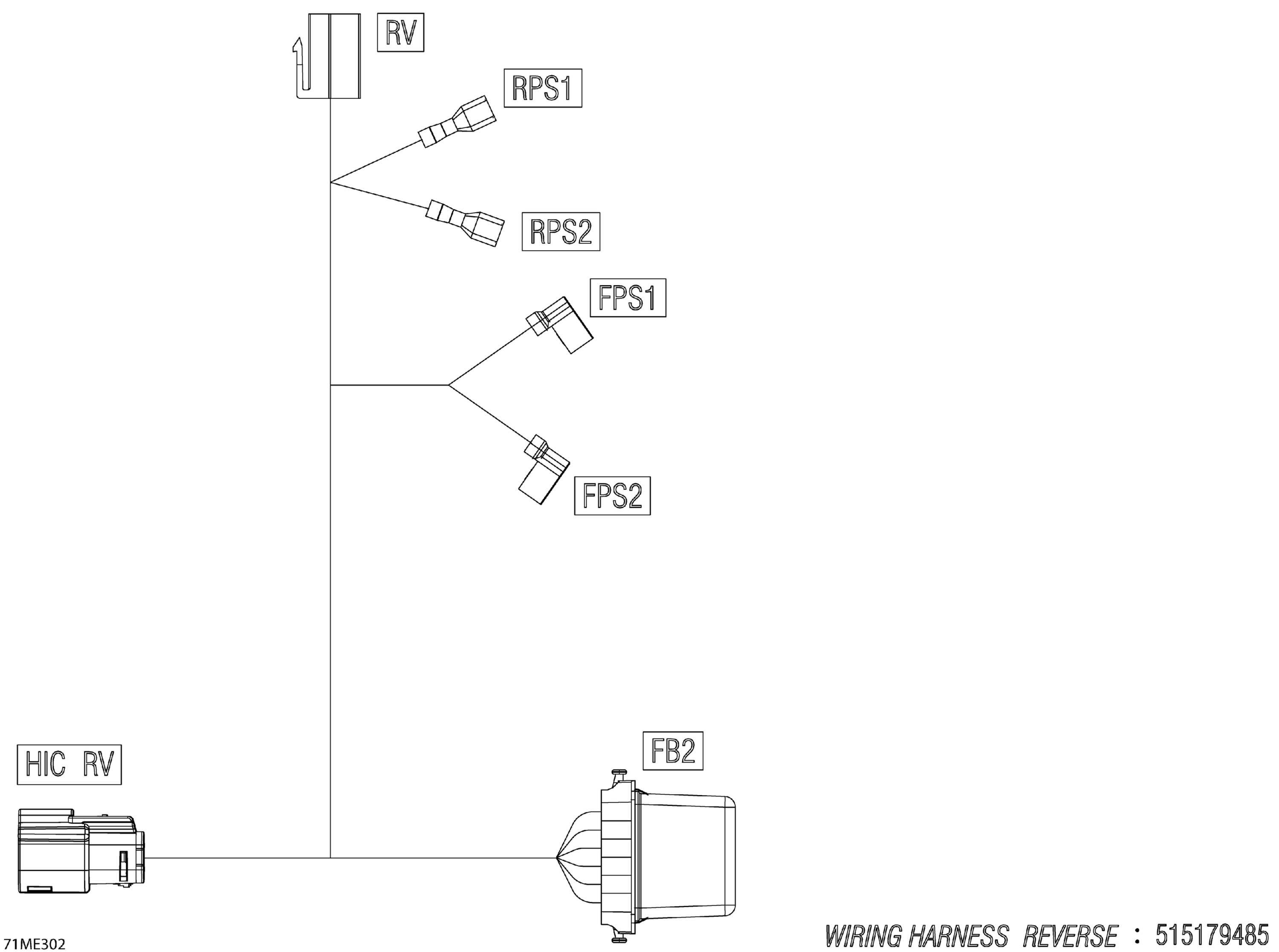 Electric - Reverse Wiring Harness - 515179485