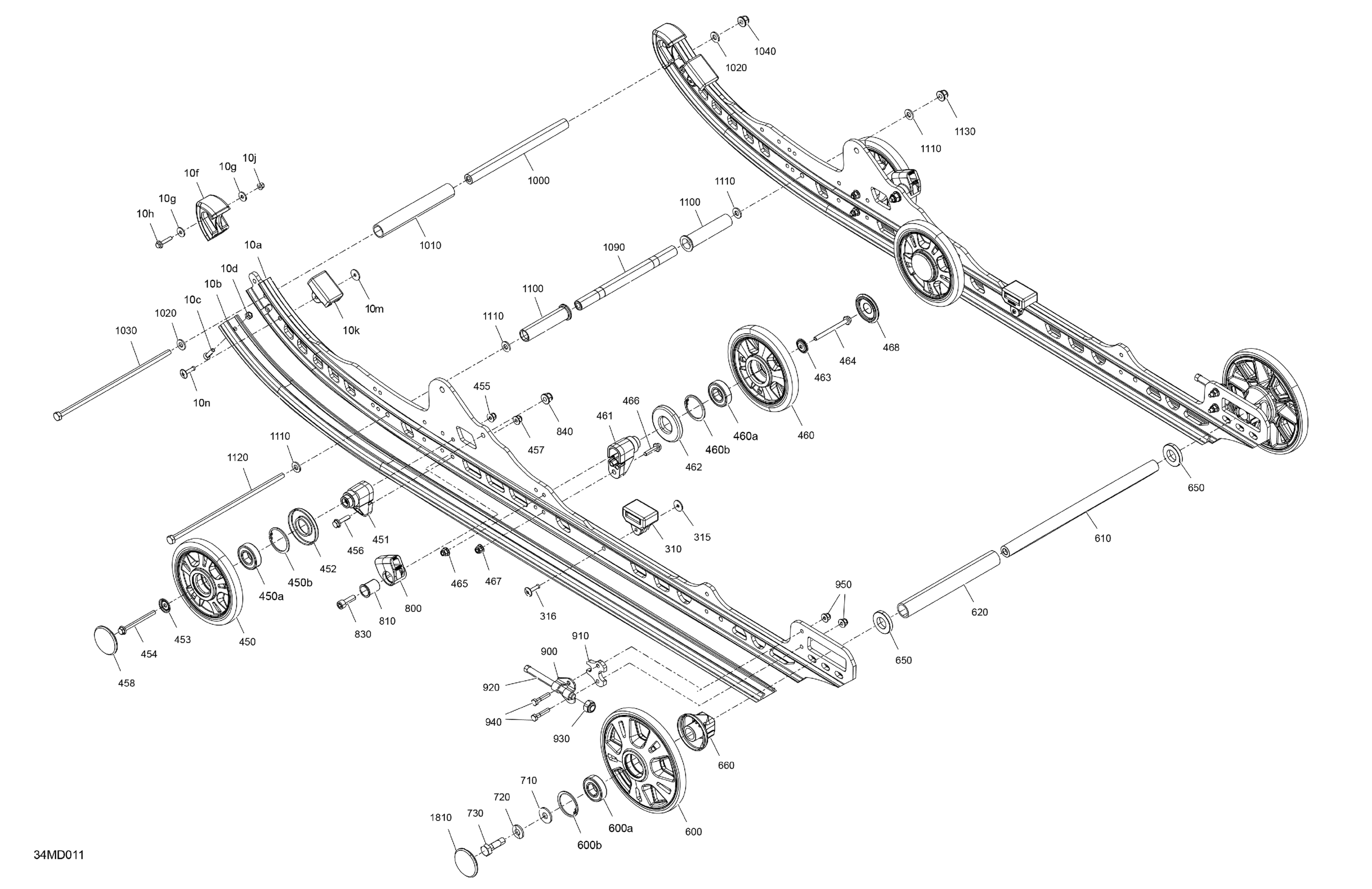 Схема узла: Suspension - Rear - Lower Section