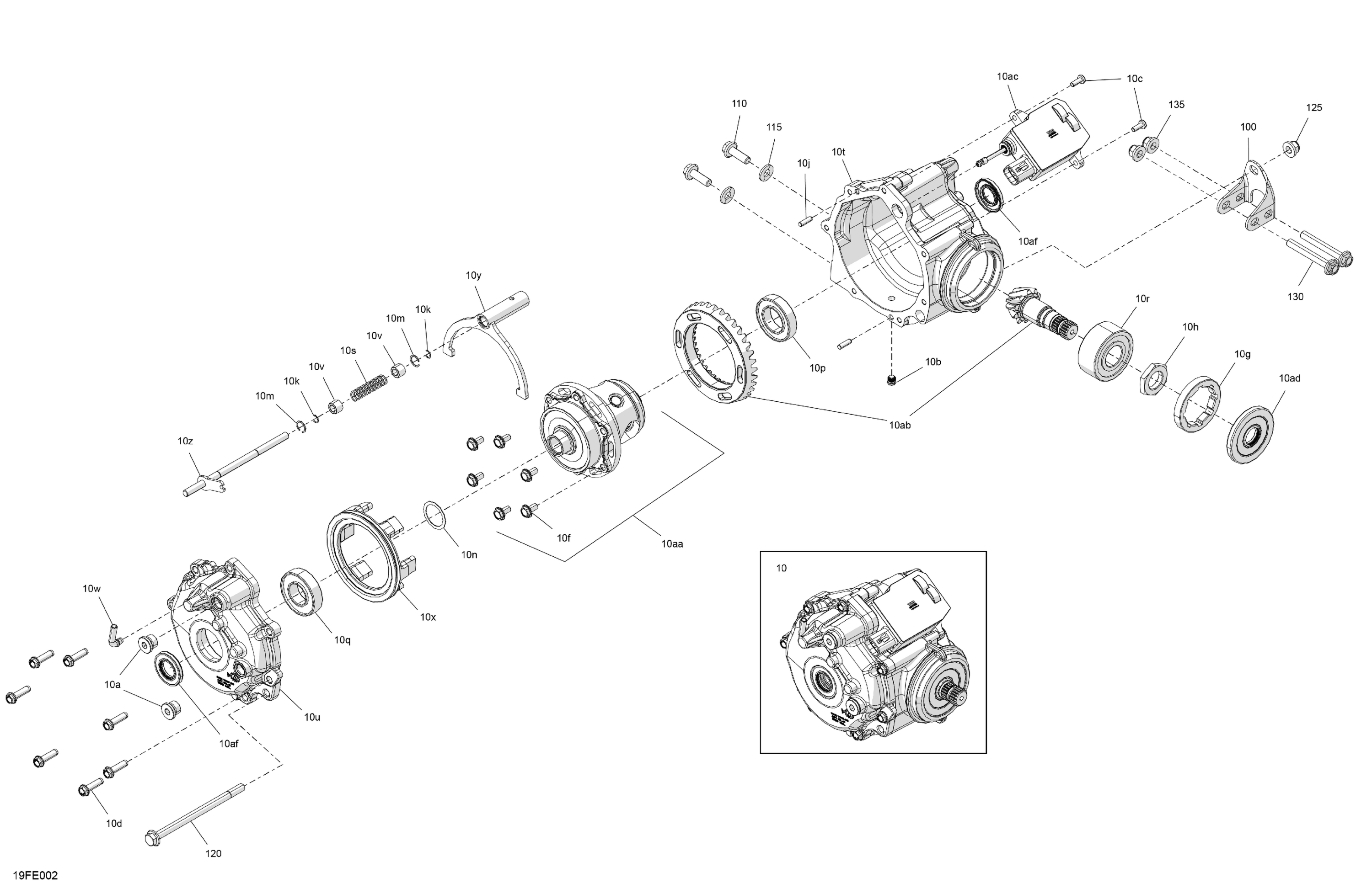 Схема узла: Drive - Front - Differential Parts