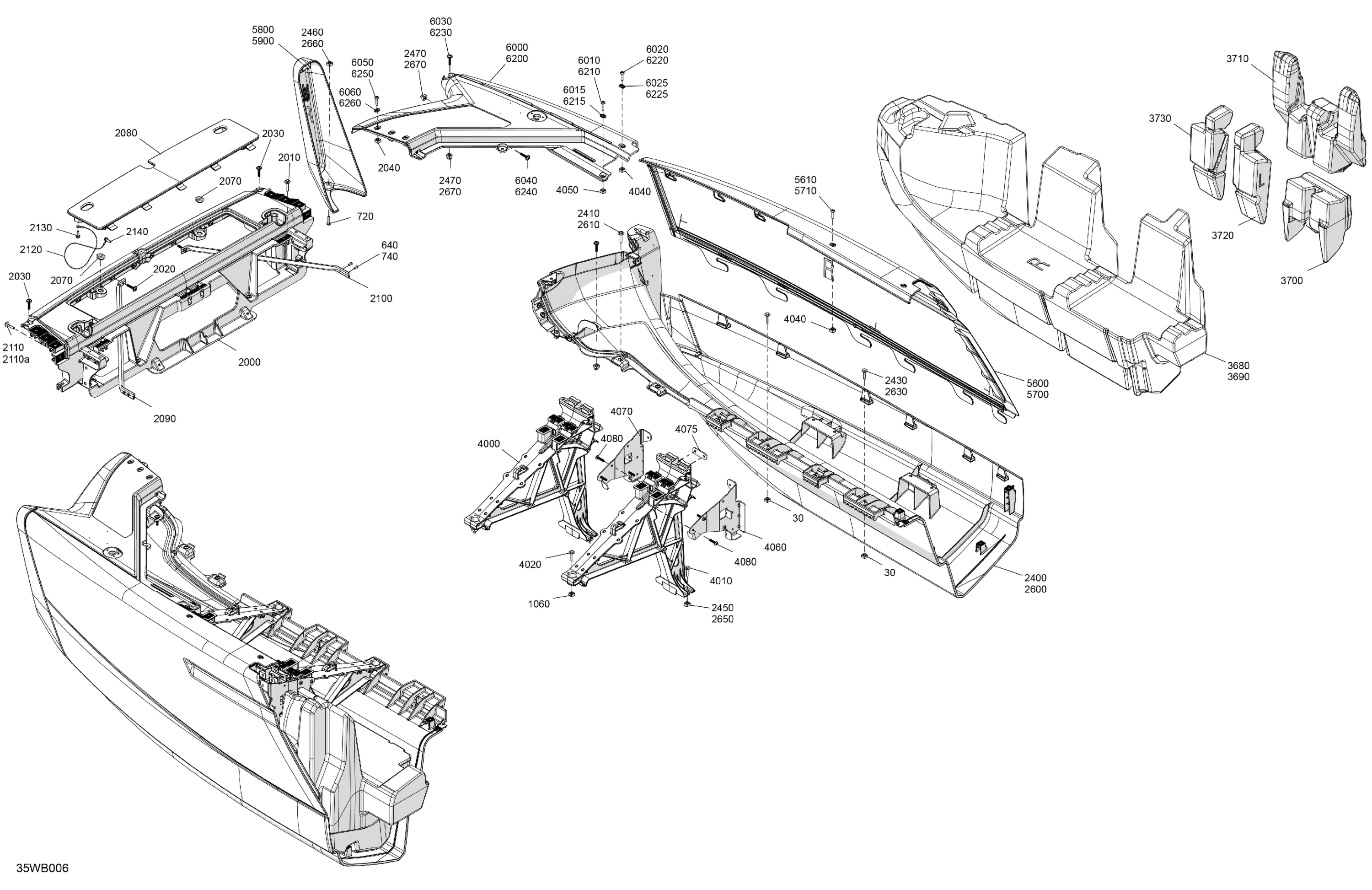 HULL - Front Deflector Float and Front Bumper